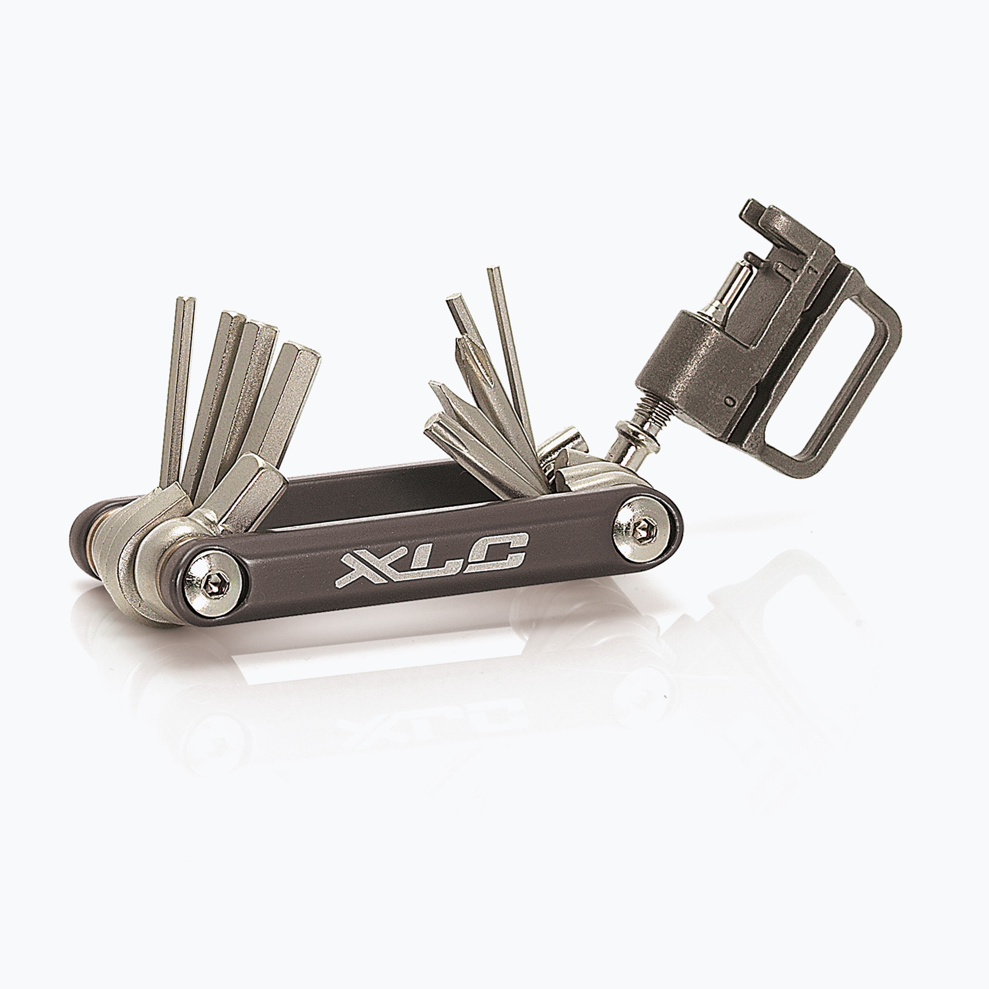 XLC Multitool TO-MT04 15 szürke/ezüst kerékpáros kulcs. Méret: OS