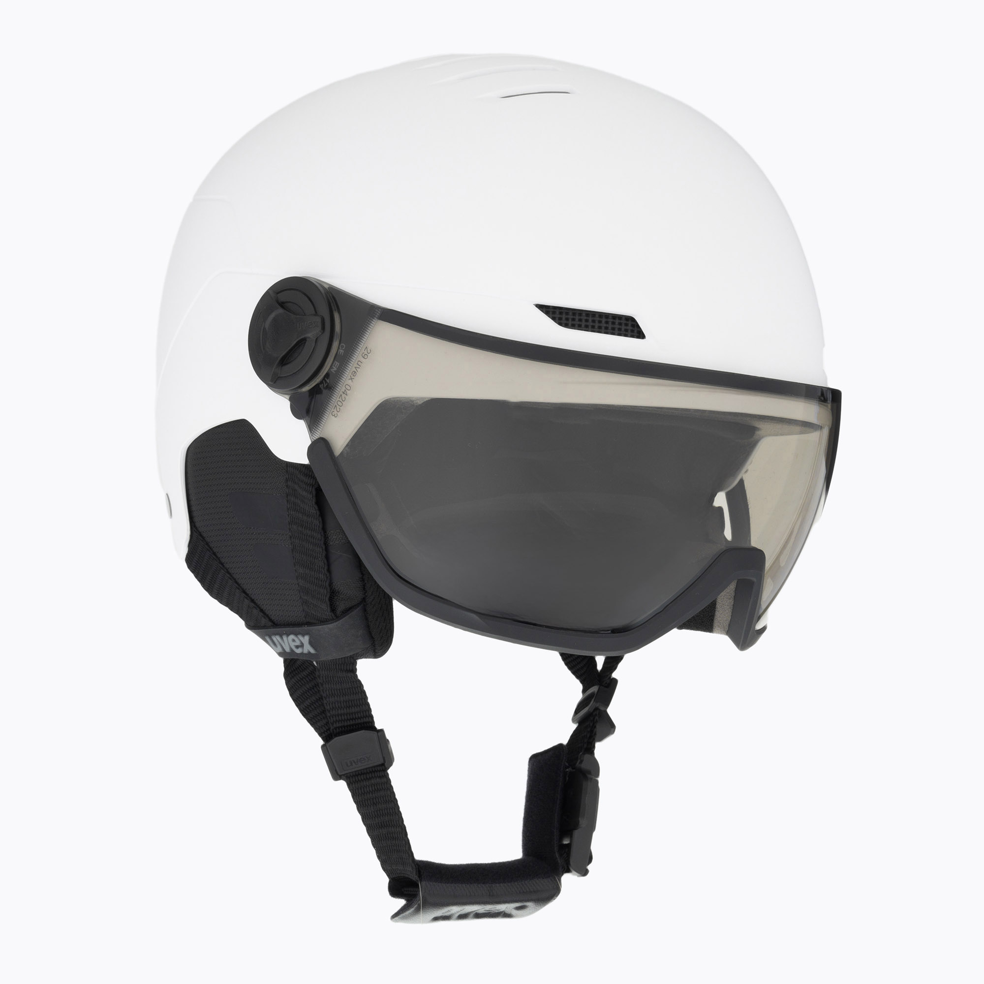 27%-kal olcsóbban.  Sí sisak UVEX Wanted Visor Pro V fehér matt/variomatc füst. Méret: 54-58 cm