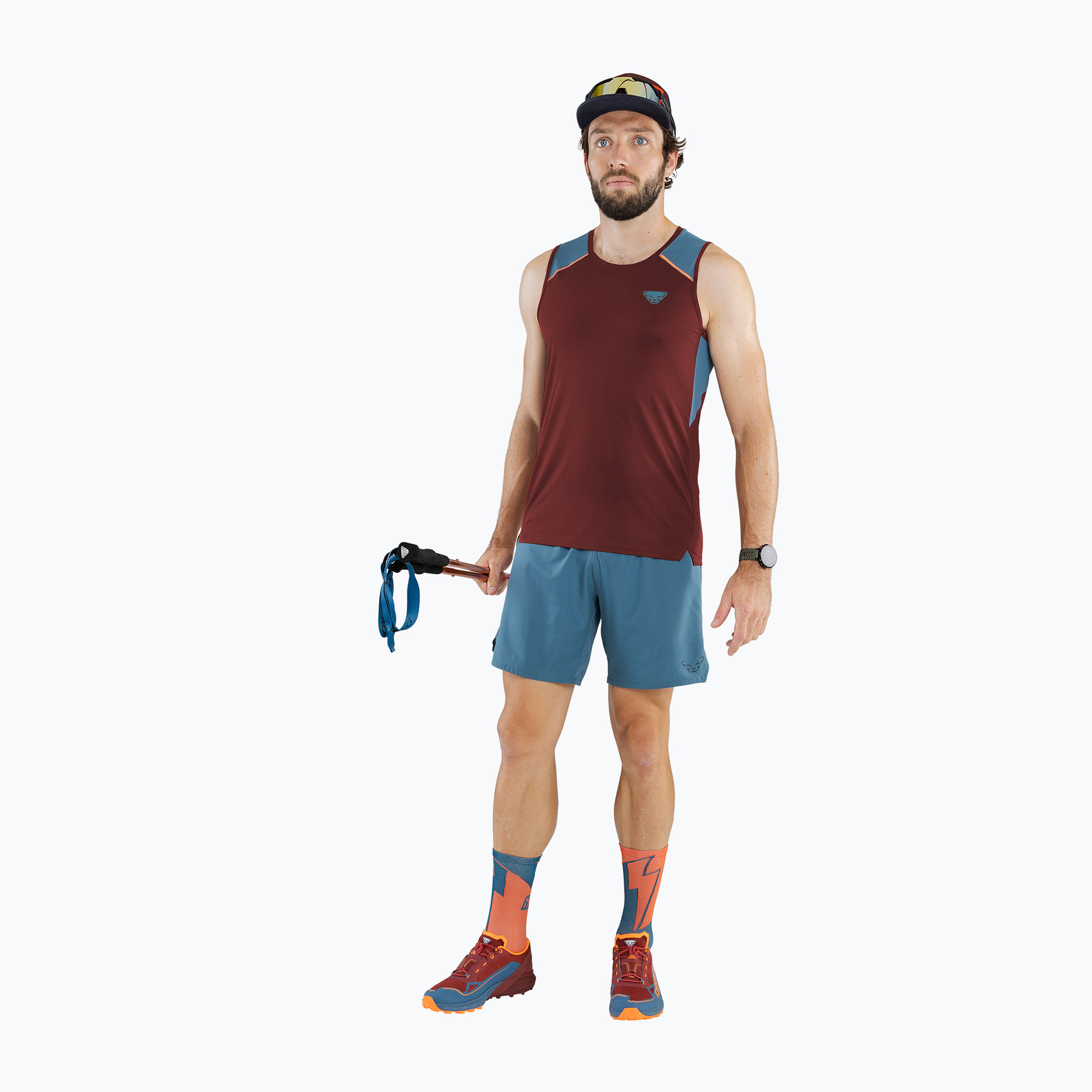 27%-kal olcsóbban.  Férfi DYNAFIT Sky Tank futó tank top bordó 08-0000071651
