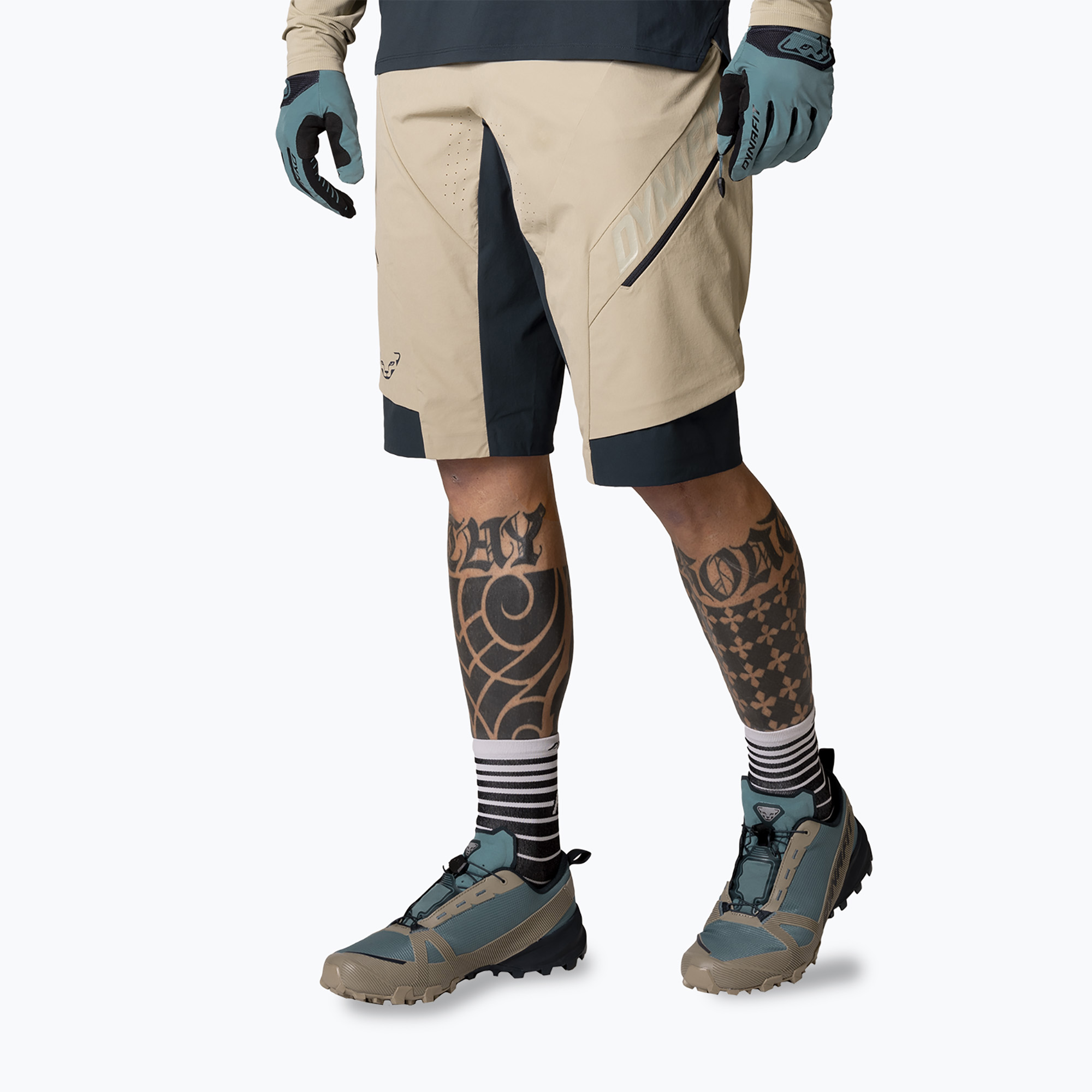 15%-kal olcsóbban.  férfi kerékpáros rövidnadrág DYNAFIT Ride DST rock khaki. Méret: XL