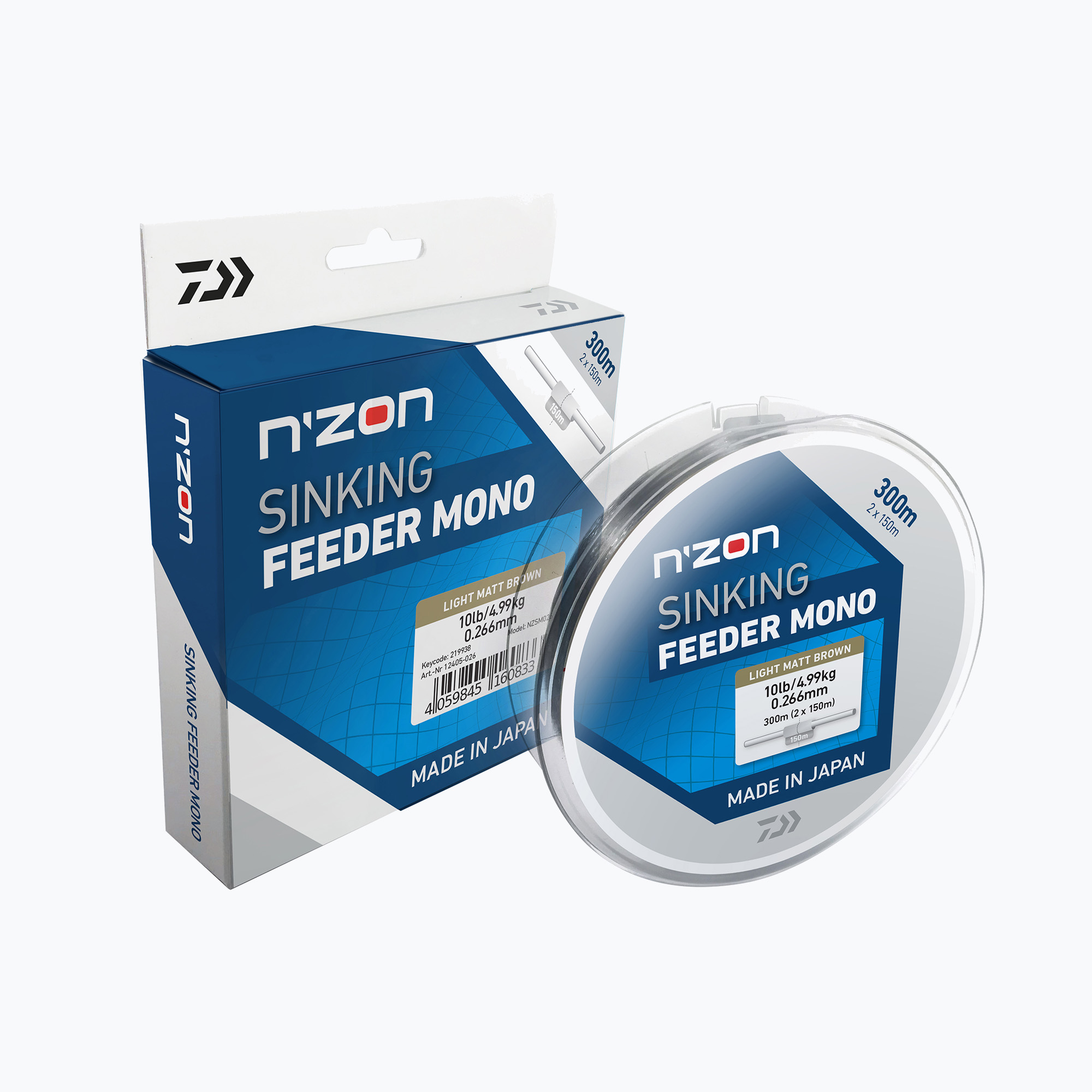 Daiwa N'ZON Line Süllyedő Feeder Mono barna horgászzsinór 12405-016. Méret: 0.28 mm / 300 m