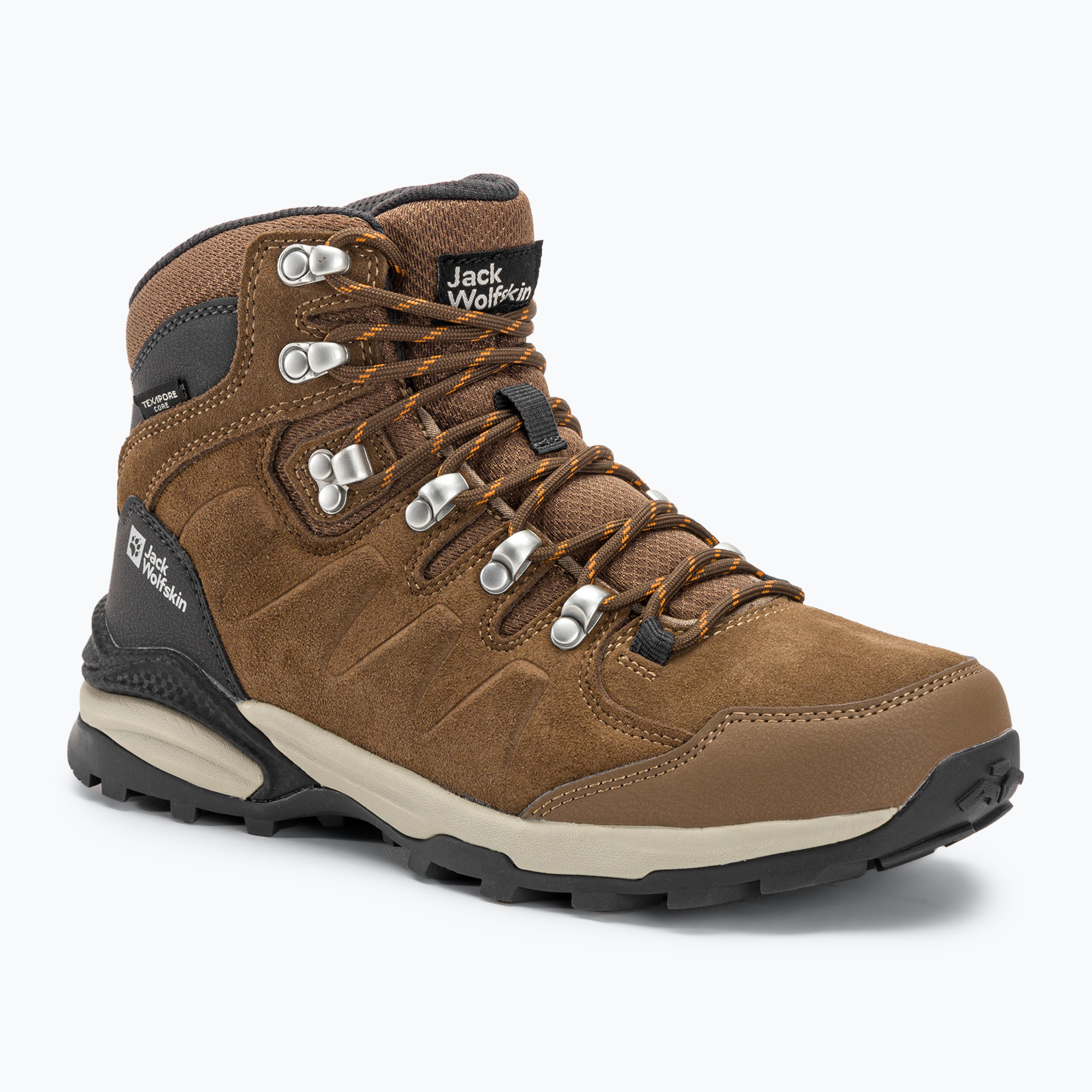 35%-kal olcsóbban.  Jack Wolfskin női túrabakancs Refugio Texapore Mid barna/apricot. Méret: 37.5 EU