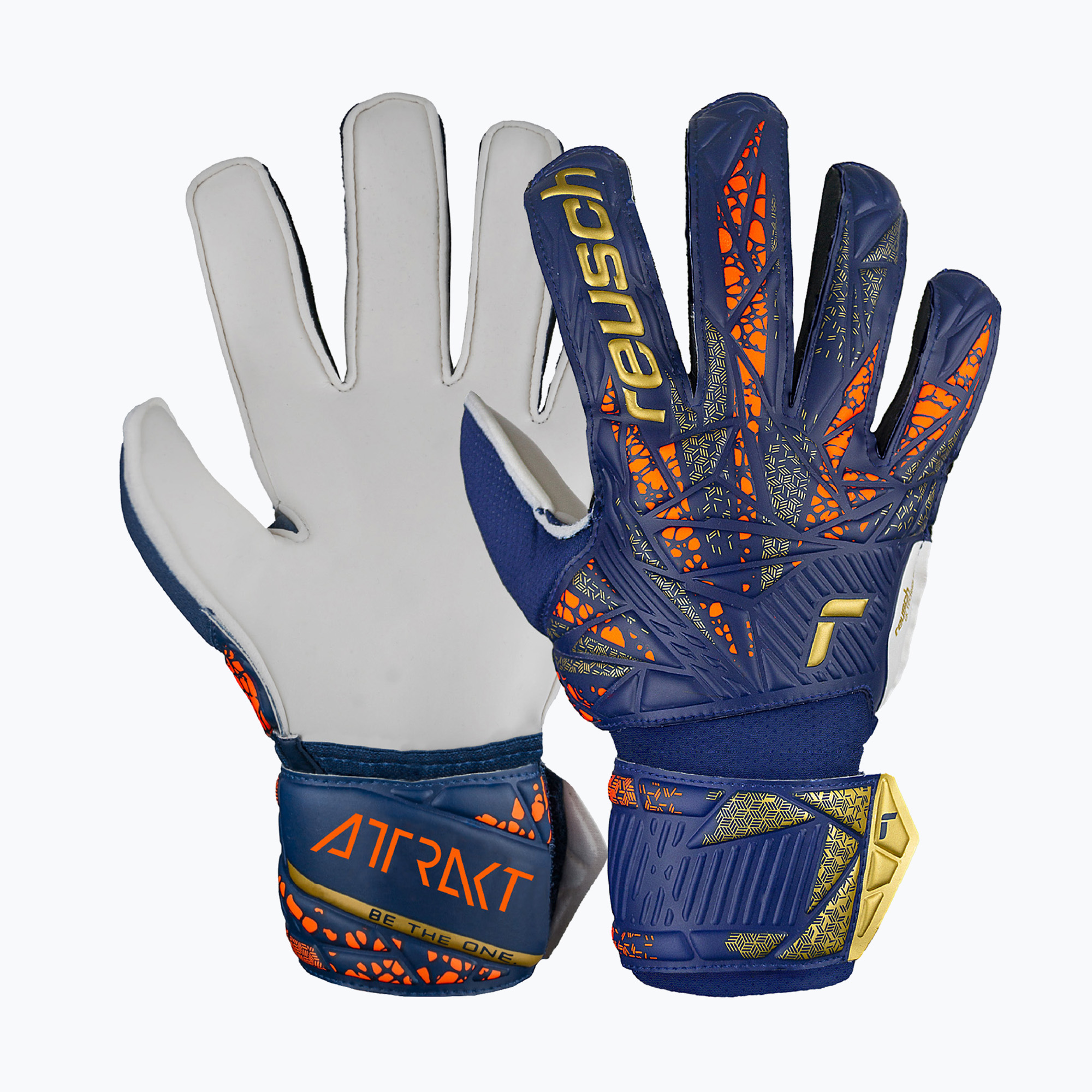 15%-kal olcsóbban.  gyermek kapuskesztyű Reusch Attrakt Solid Junior premium blue/gold. Méret: 6