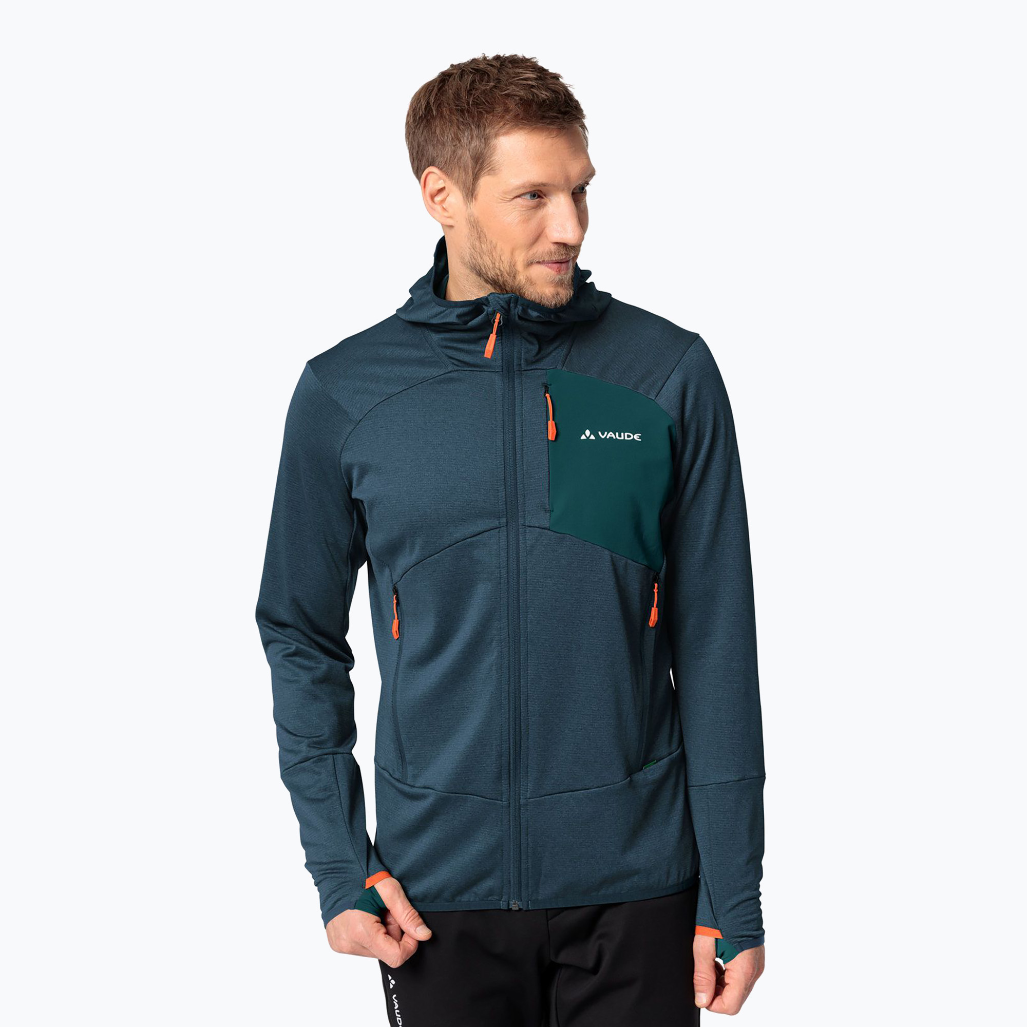 30%-kal olcsóbban.  Férfi VAUDE Monviso Fleece II melegítőfelső sötét tenger/zöld. Méret: M