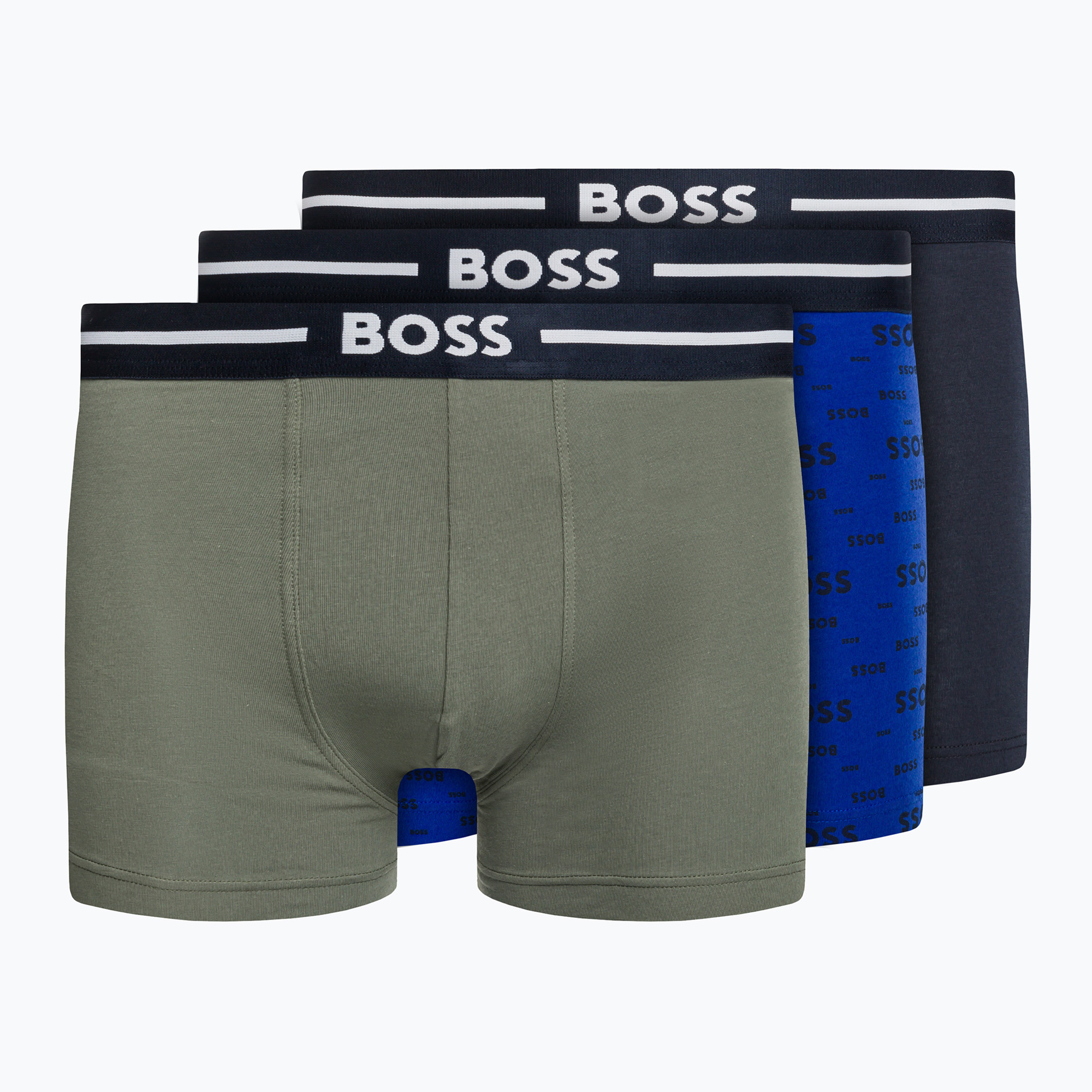 26%-kal olcsóbban.  Hugo Boss Trunk Bold Design férfi boxeralsó 3 pár kék/fekete/zöld 50490027-466. Méret: S