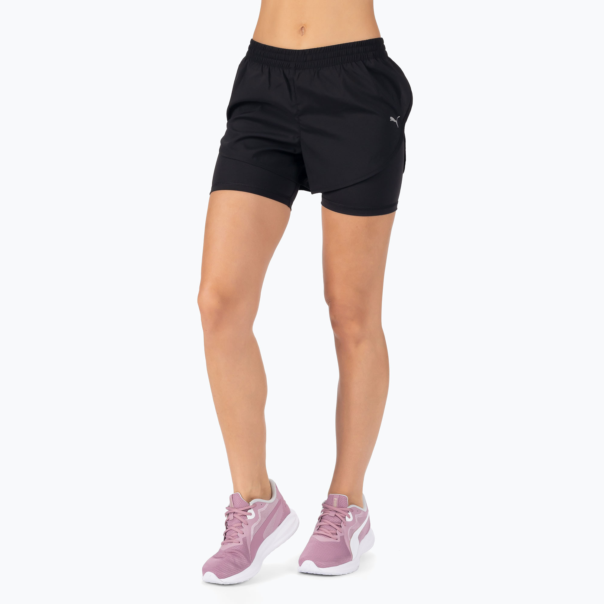 35%-kal olcsóbban.  Női kompressziós rövidnadrág PUMA 2 IN 1 Run fekete 52107201. Méret: XS