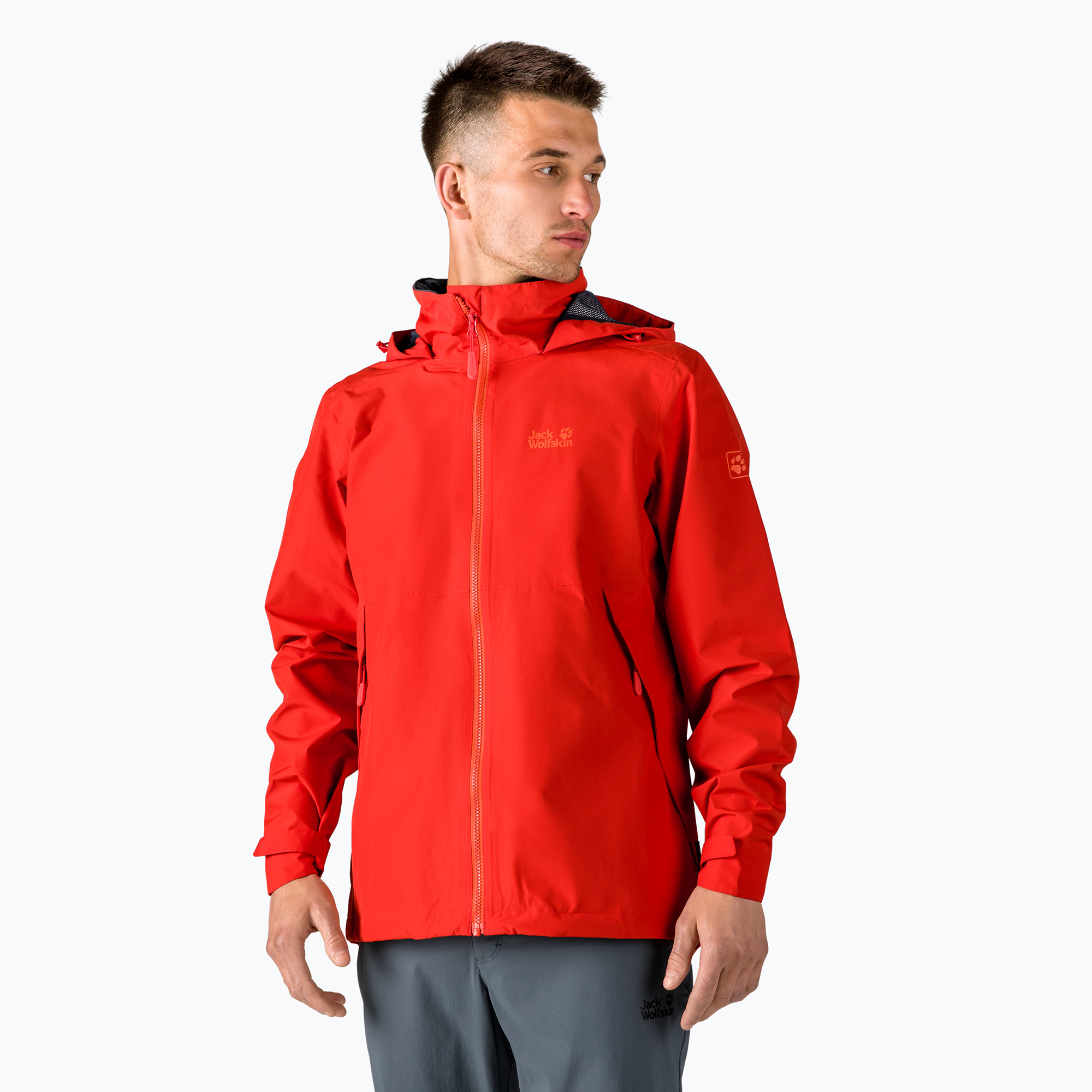 29%-kal olcsóbban.  Jack Wolfskin Evandale férfi esőkabát piros 1111131_2206_002. Méret: S