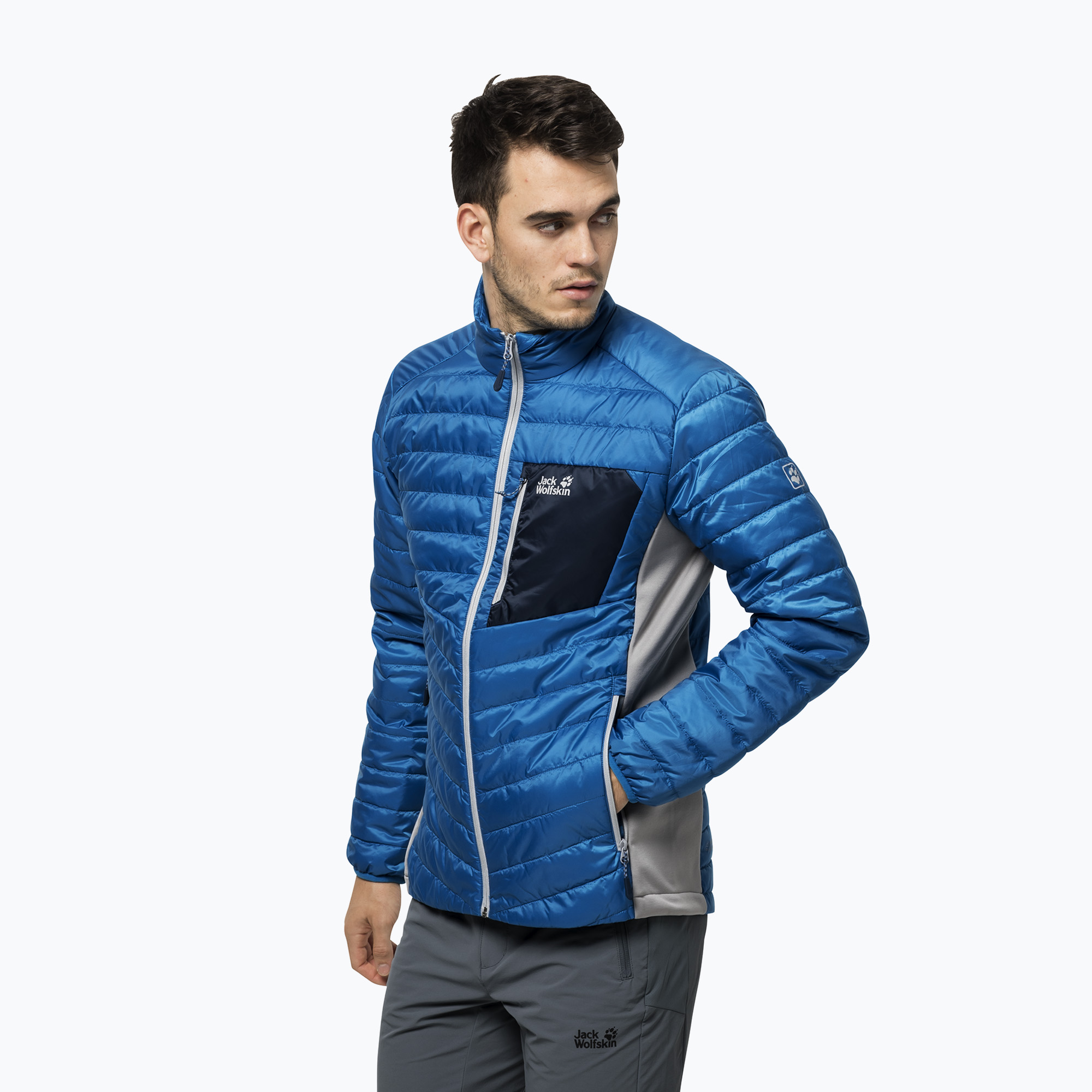 28%-kal olcsóbban.  Jack Wolfskin férfi szélálló kabát Routeburn kék 1205415_1361_002. Méret: S