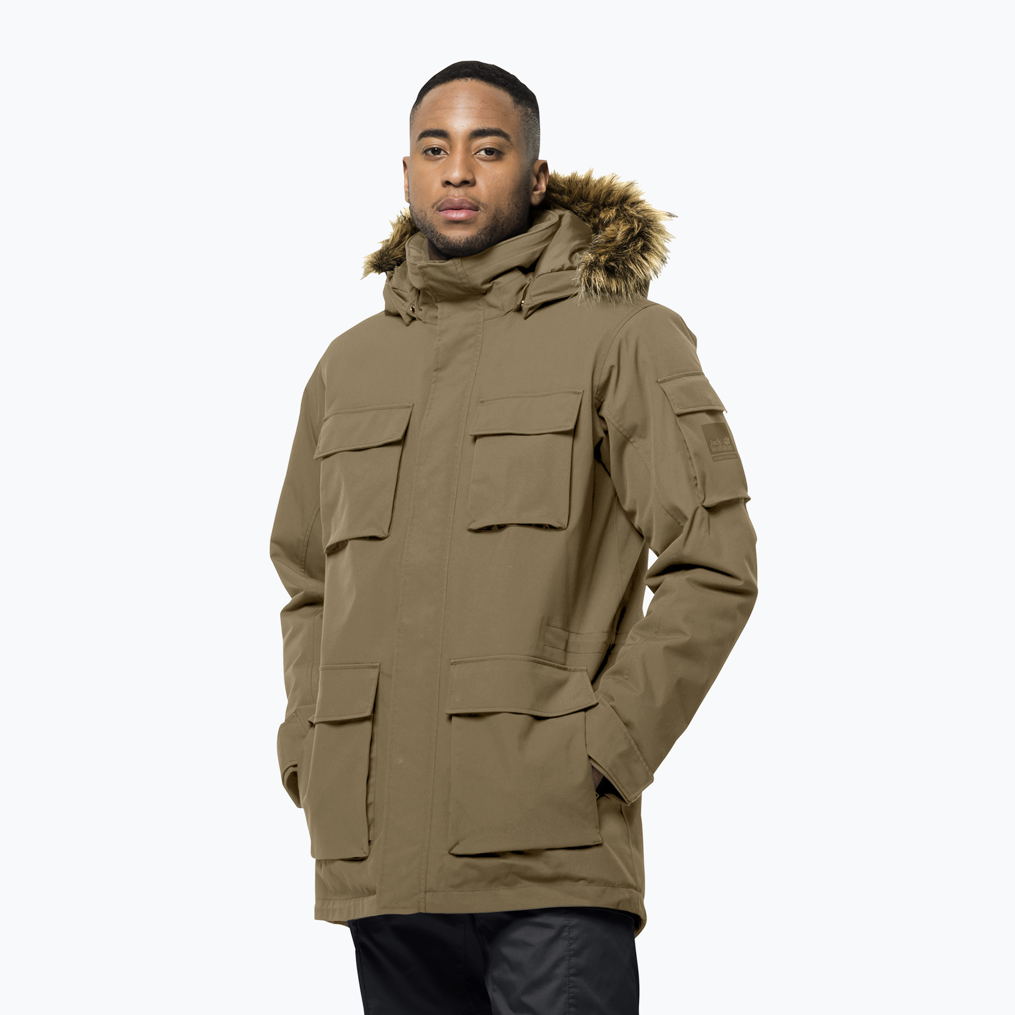 40%-kal olcsóbban.  Jack Wolfskin férfi pehelykabát Glacier Canyon Parka barna 1107674_5136. Méret: S