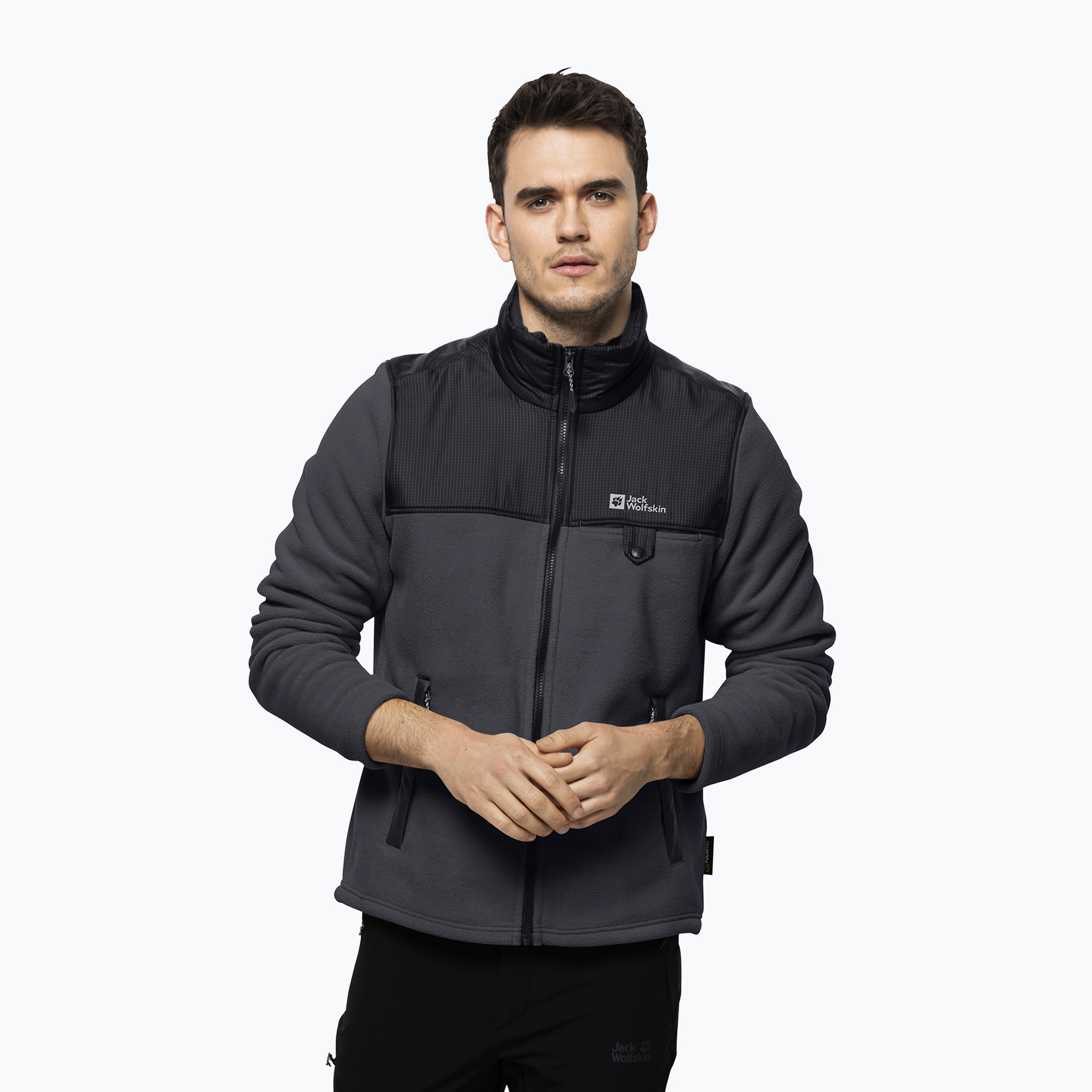 28%-kal olcsóbban.  Jack Wolfskin férfi Dna Grizzly szürke fleece pulóver 1709982. Méret: M