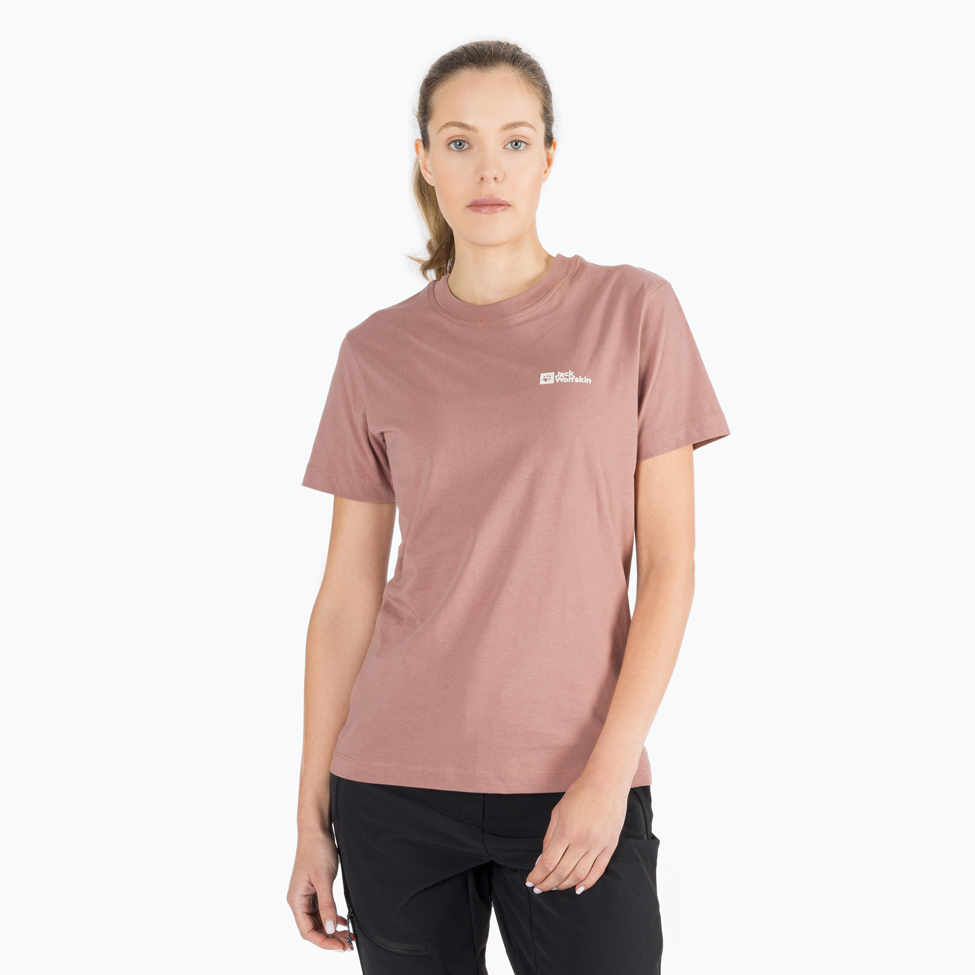 34%-kal olcsóbban.  Jack Wolfskin női póló Essential rózsaszín 1808352_3068. Méret: M