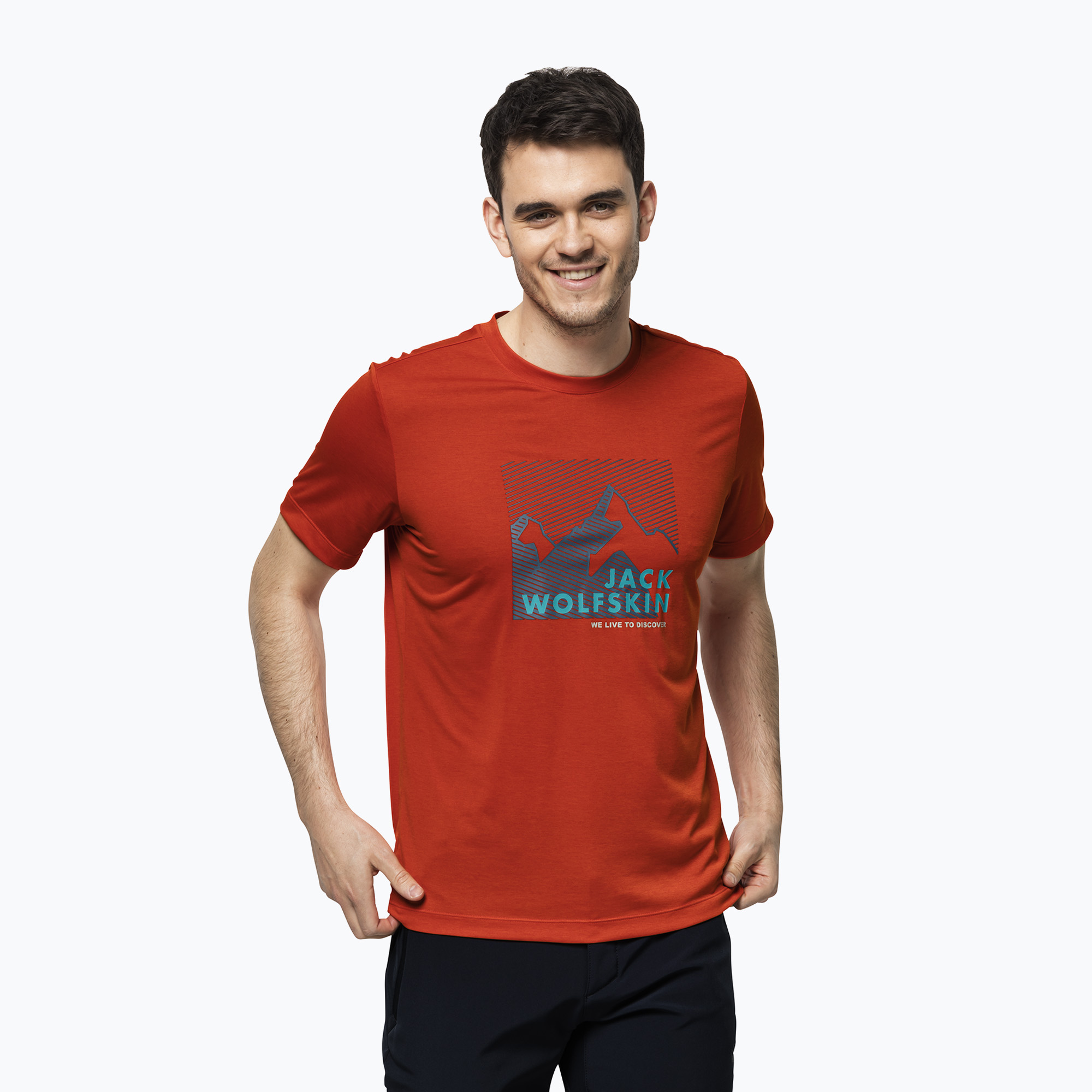 29%-kal olcsóbban.  Jack Wolfskin férfi trekking póló Hiking Graphic narancssárga 1808761_3017. Méret: M