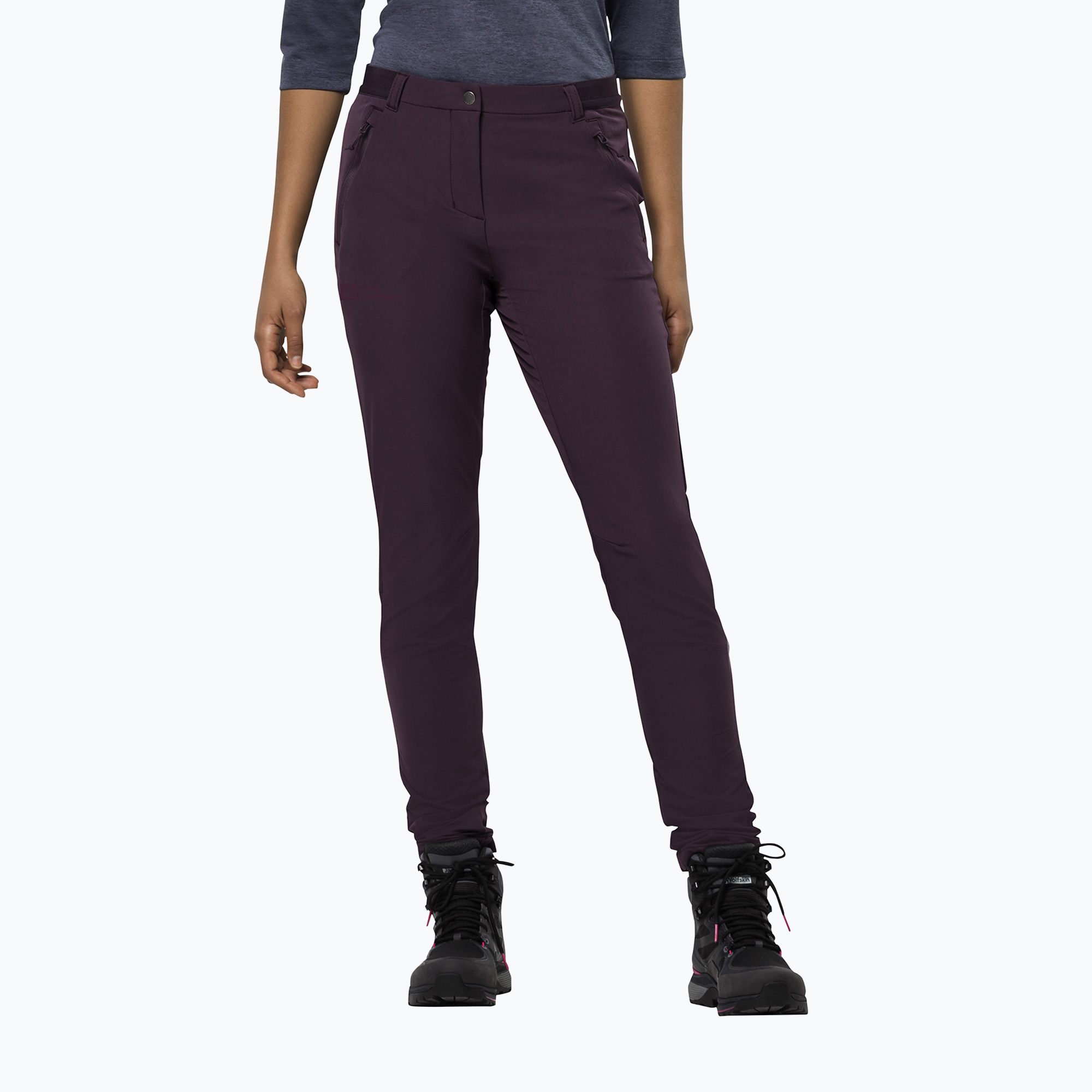 28%-kal olcsóbban.  Jack Wolfskin női softshell nadrág Geigelstein Slim burgundi 1507741. Méret: 38