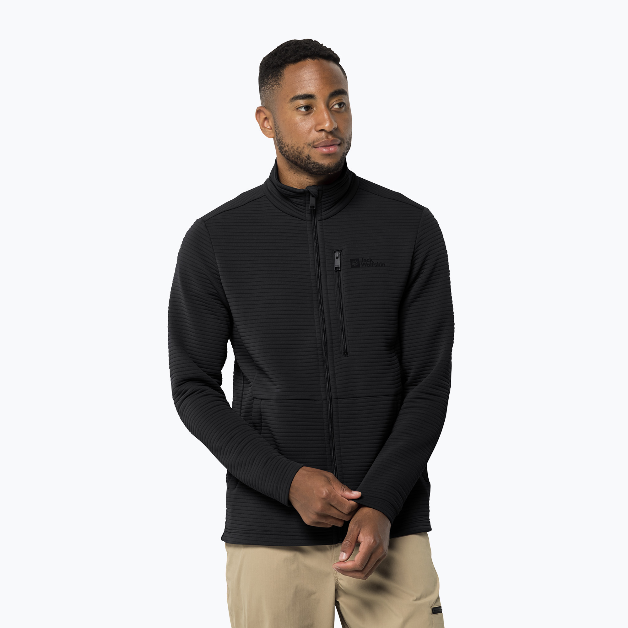 28%-kal olcsóbban.  Jack Wolfskin férfi Modesto trekking pulóver fekete 1706483. Méret: S