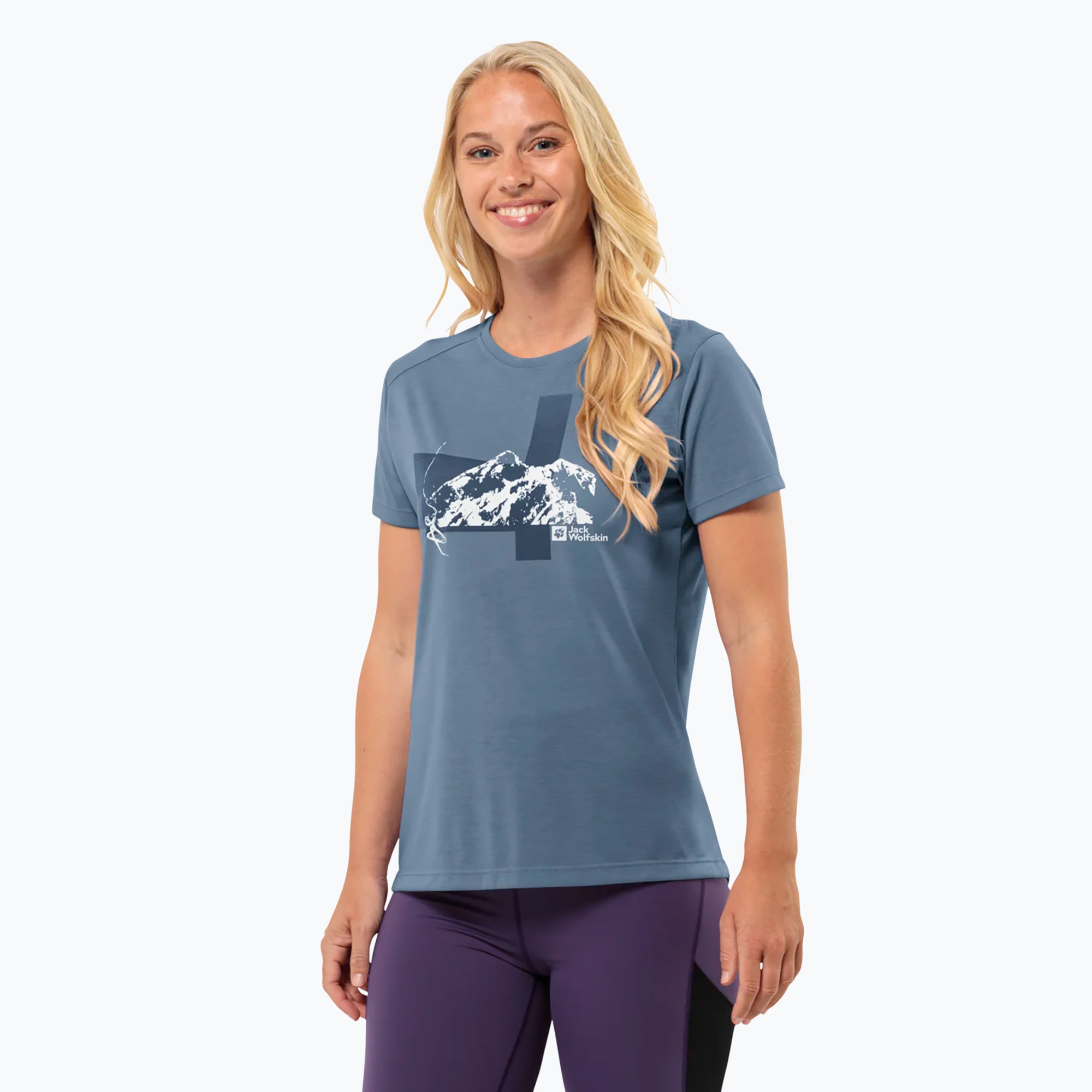 15%-kal olcsóbban.  női trekking póló Jack Wolfskin Vonnan S/S Graphic elemental blue. Méret: S