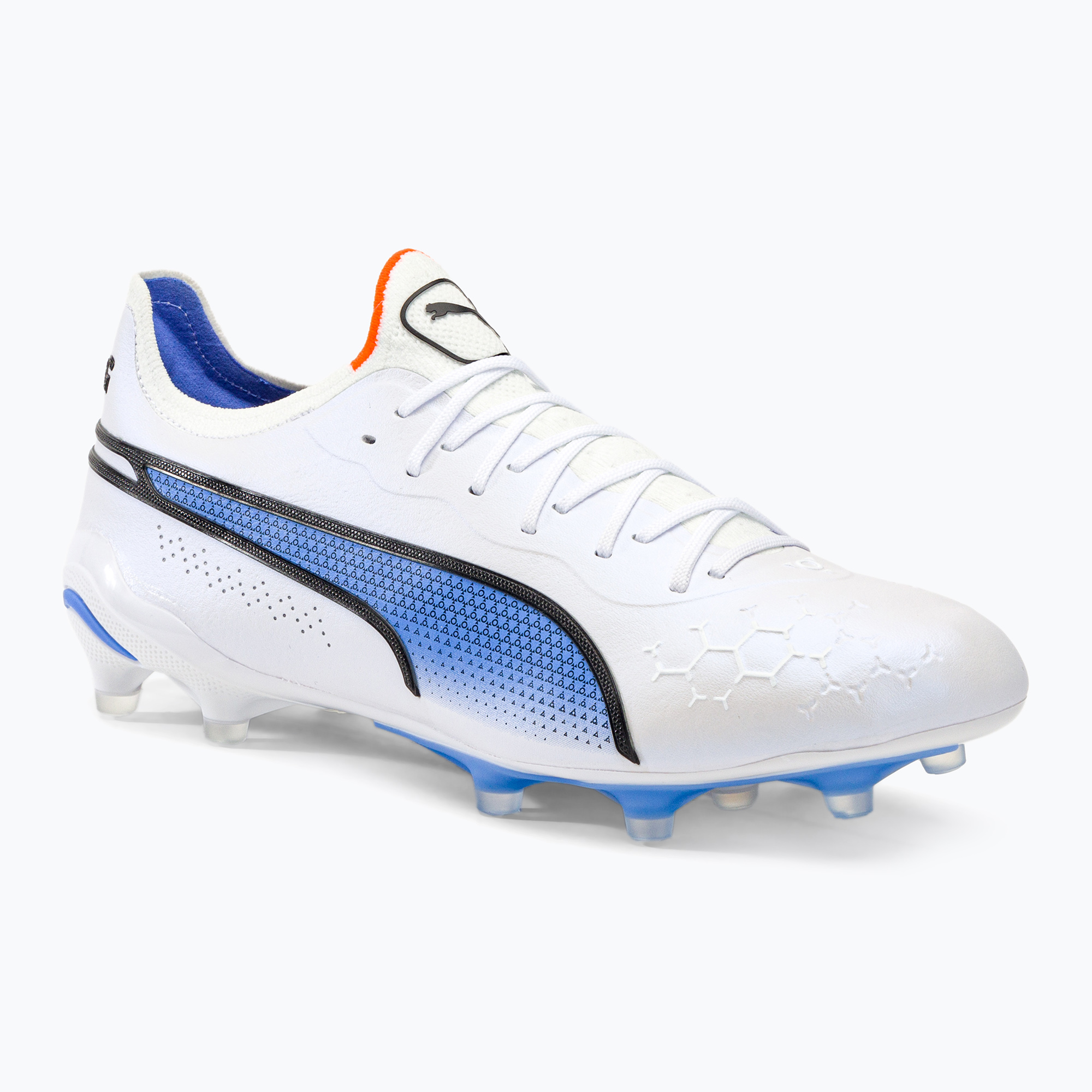 41%-kal olcsóbban.  PUMA King Ultimate FG/AG férfi futballcipő puma fehér/puma fekete/kék csillogás/ultranarancs. Méret: 44 (9.5 UK)