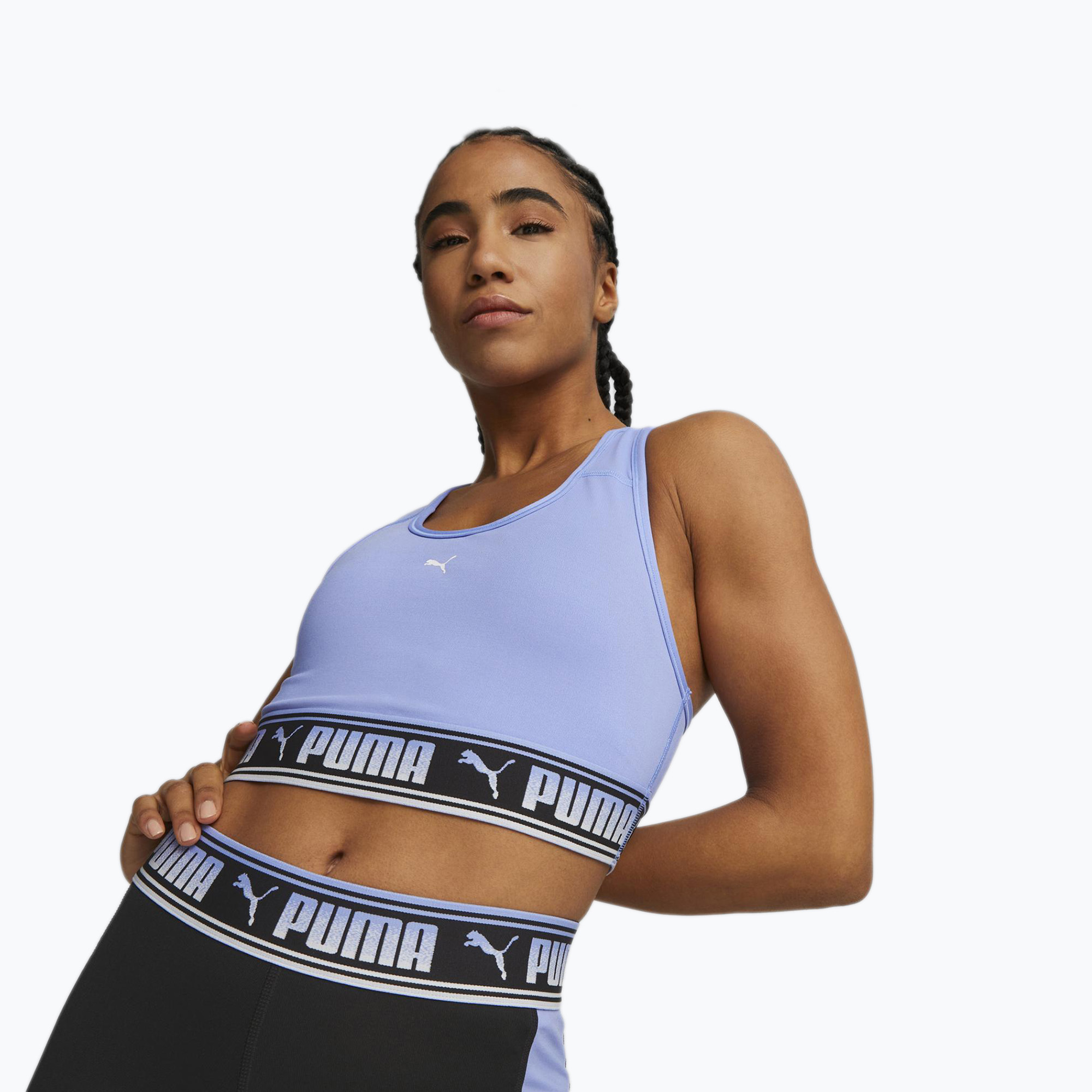 35%-kal olcsóbban.  PUMA Mid Impact fitness melltartó Puma Strong PM lila 521599 28. Méret: XS