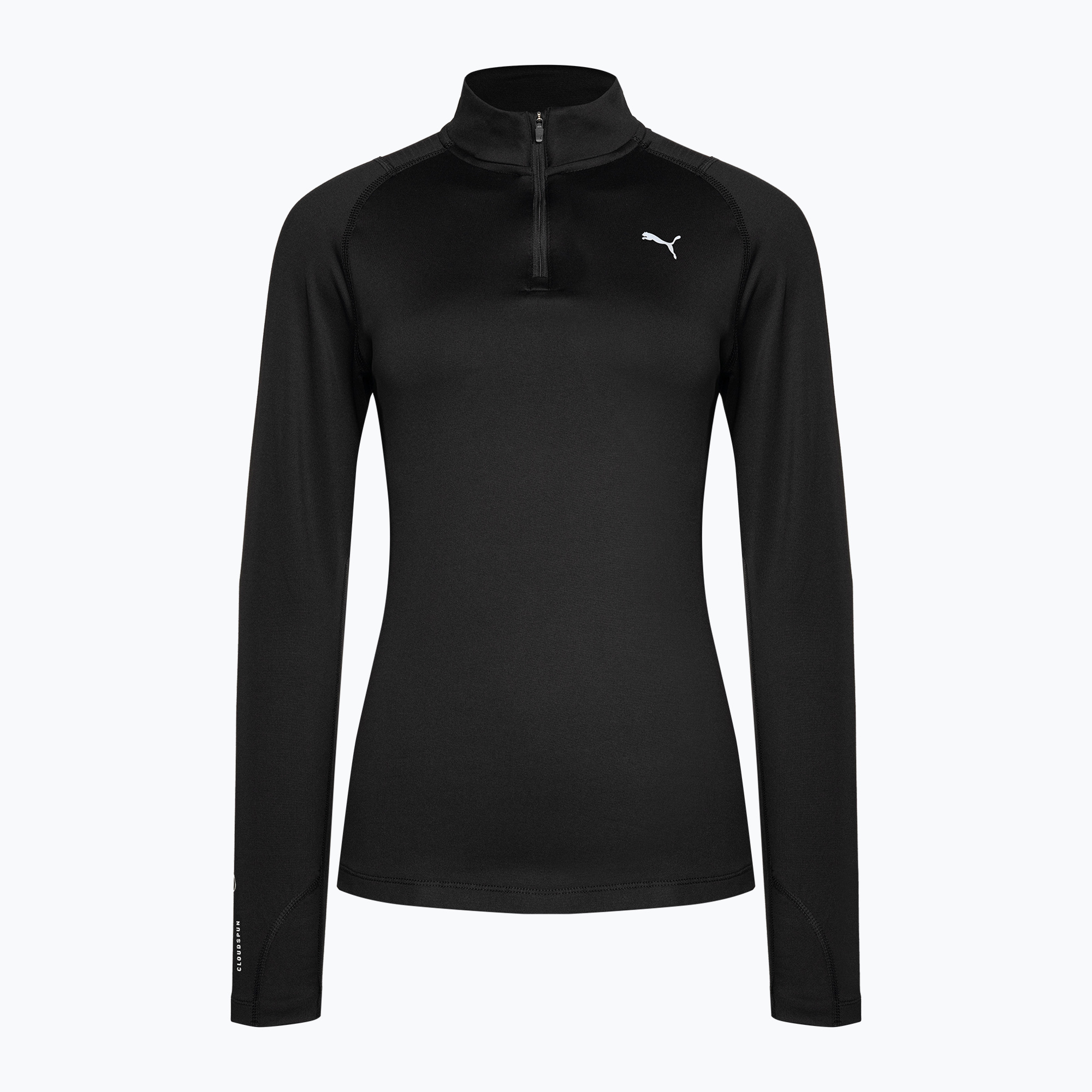 36%-kal olcsóbban.  Női futó póló PUMA Run Cloudspun 1/2 Zip fekete 523287 01