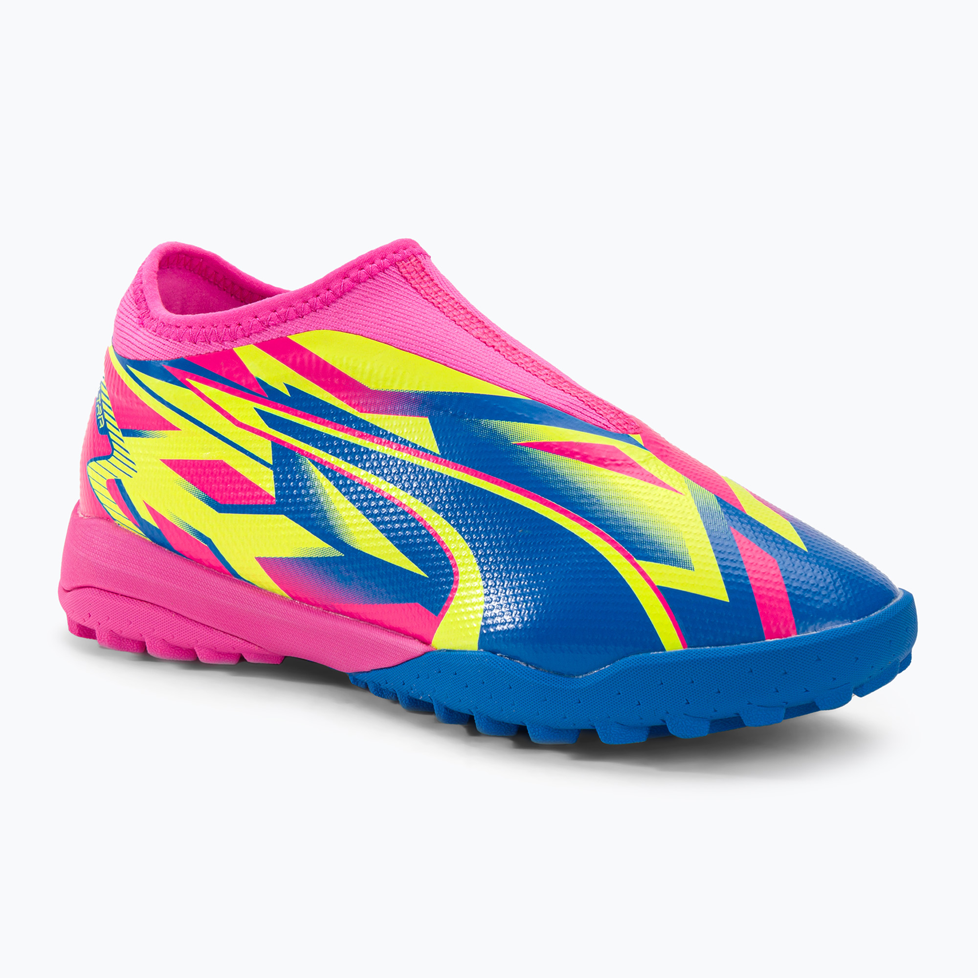 32%-kal olcsóbban.  PUMA Match Ll Energy TT + Mid Jr gyermek focicipő világító rózsaszín/ultrakék/sárga figyelmeztetés. Méret: 38 (5 UK)