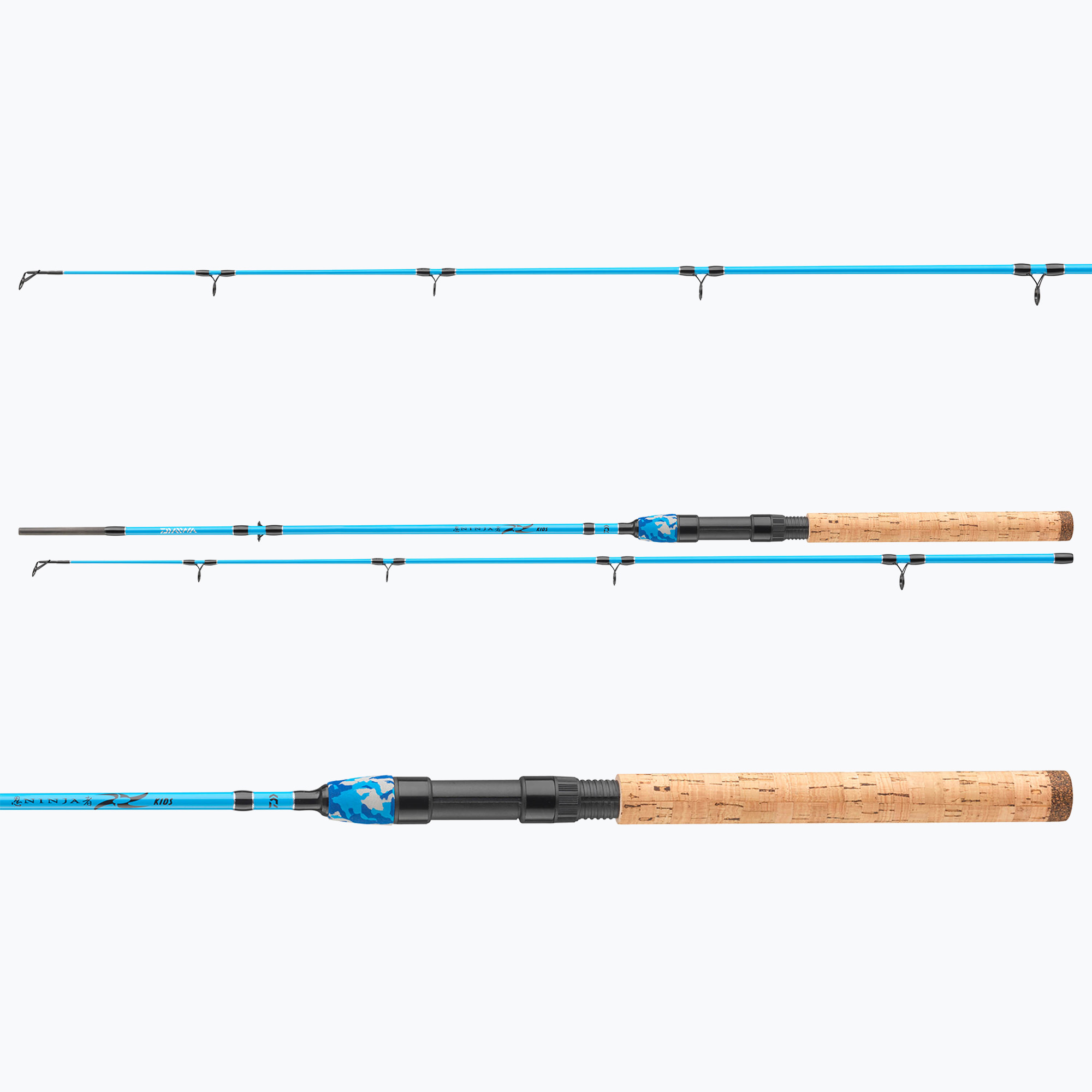 Spinningbot dziecięca Daiwa Ninja X Kids blue. Méret: 160 Cm / 10-30 G