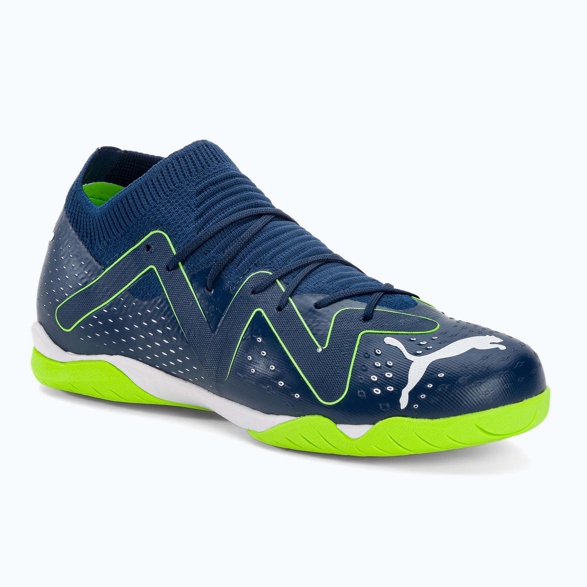 15%-kal olcsóbban.  PUMA Match IT + Mid Jr gyermek futballcipő perzsa kék/puma fehér/ultra zöld. Méret: 38 (5 UK)