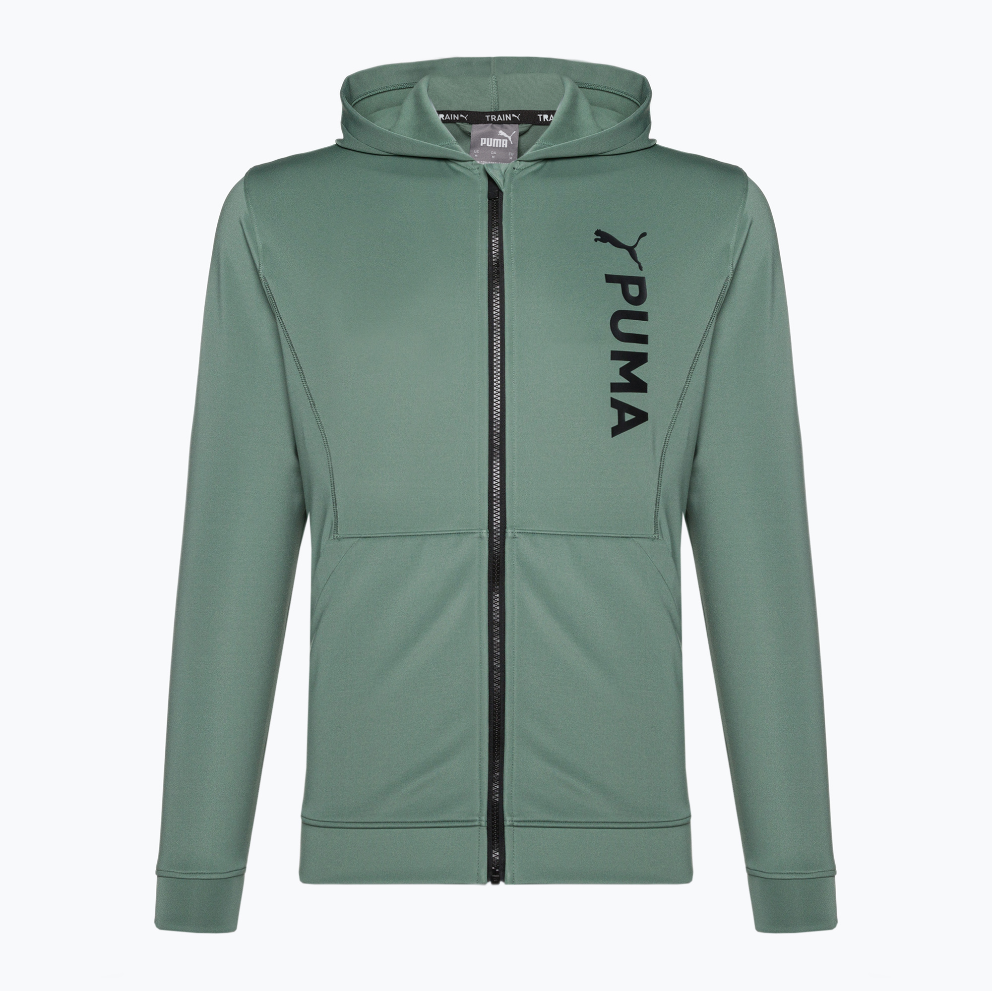 34%-kal olcsóbban.  Férfi edzőpulóver PUMA Fit Double Knit eukaliptusz eucalyptus. Méret: L