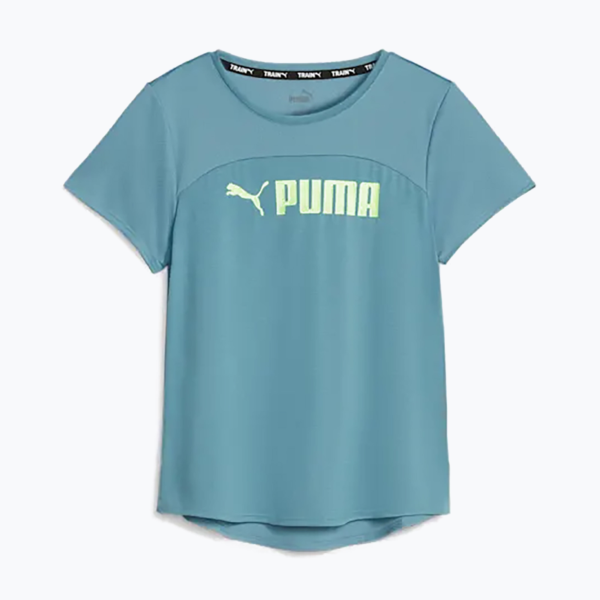 29%-kal olcsóbban.  Női edzőpóló PUMA Fit Logo Ultrabreathe merész kék/gyors zöld. Méret: XS