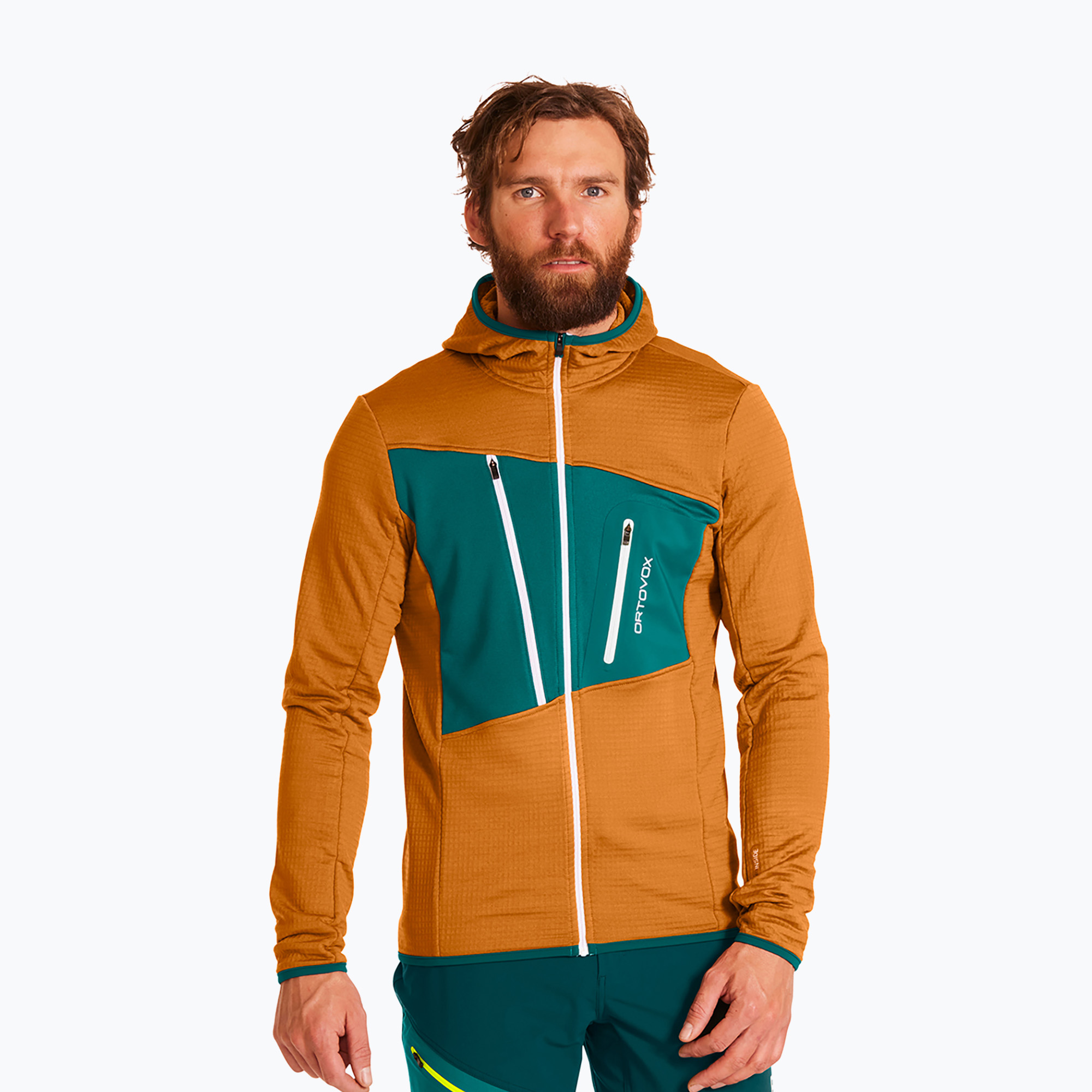 25%-kal olcsóbban.  Férfi trekking pulóver Ortovox Fleece Grid Hoody barna 87211. Méret: S