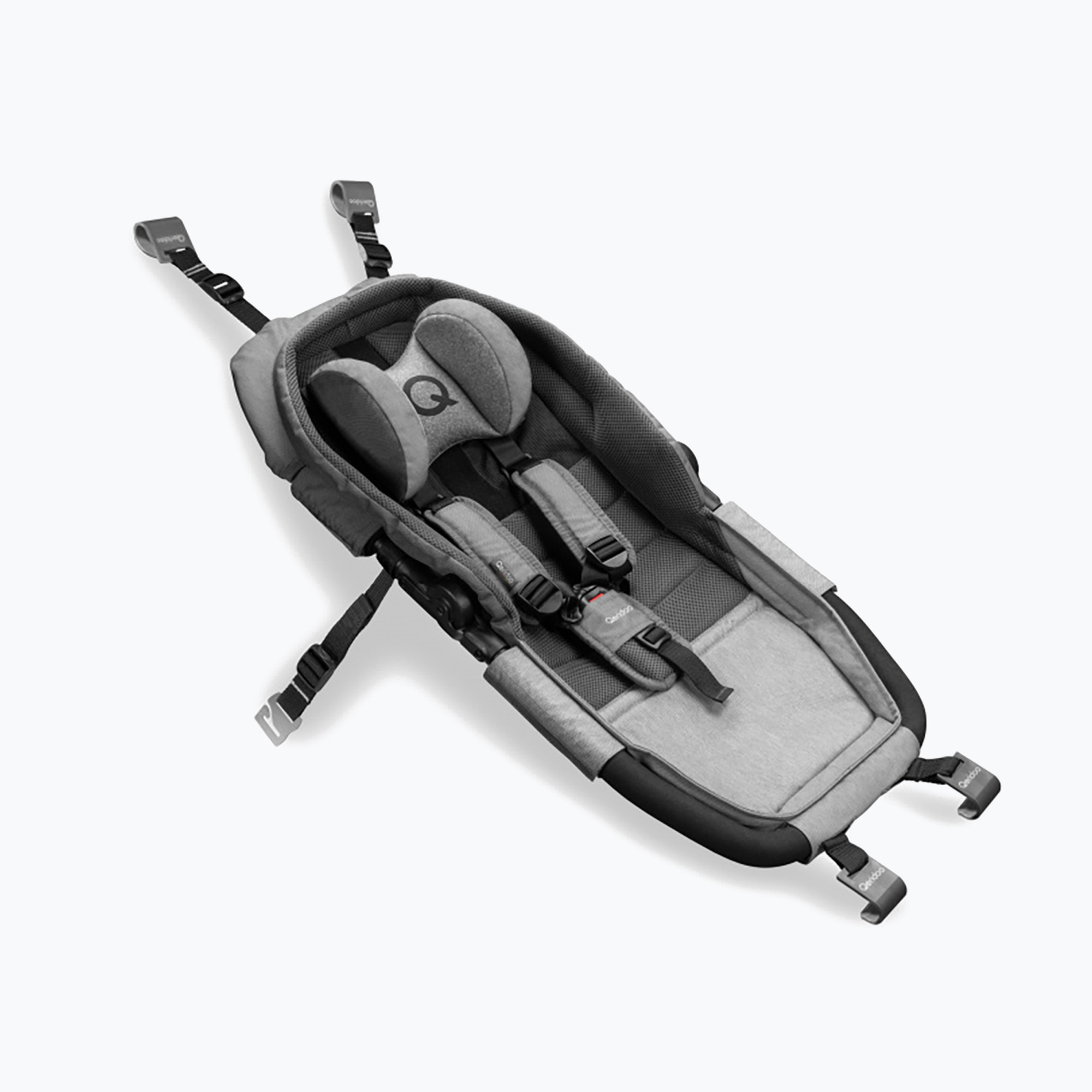 Ülés Qeridoo Baby shell szürke kerékpár utánfutóhoz. Méret: OS