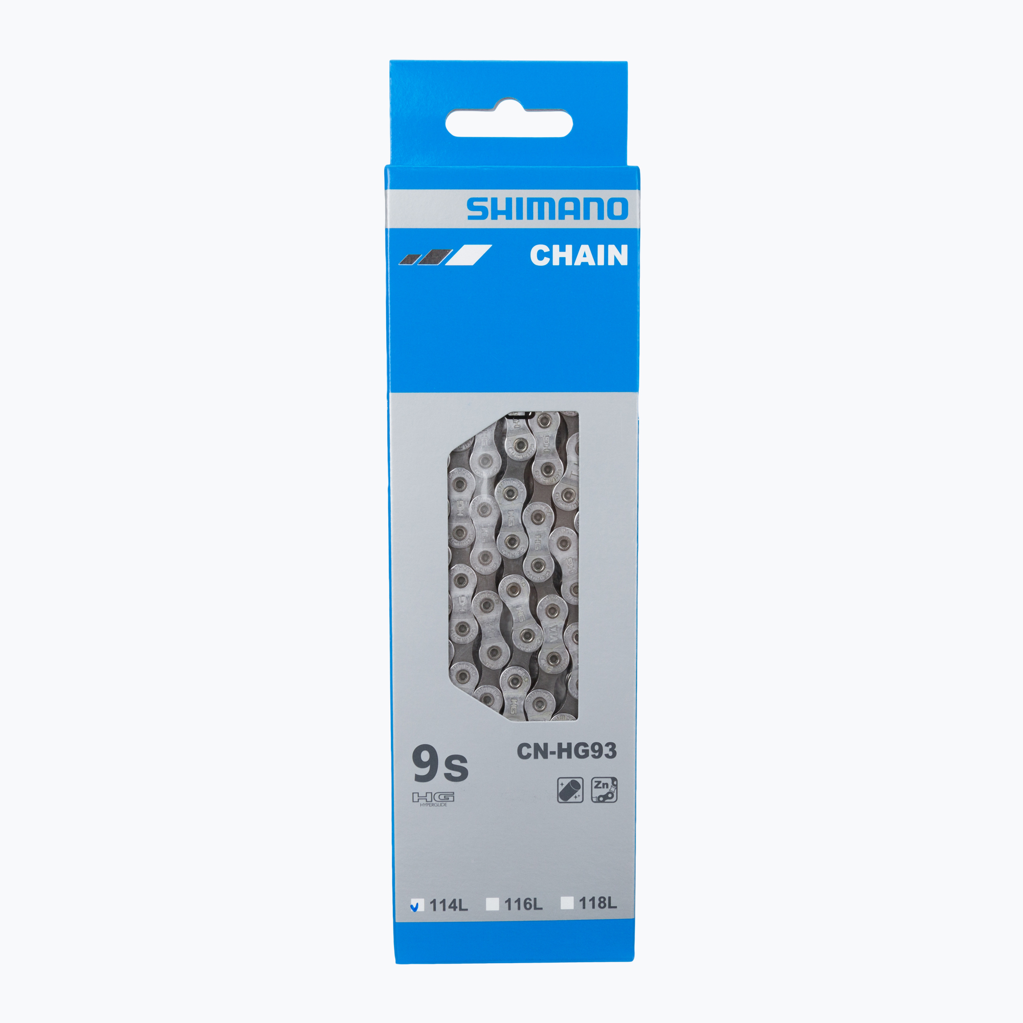 21%-kal olcsóbban.  Shimano kerékpár lánc CN-HG93 + Pin 9rz 114 láncszem ezüst ICNHG93114I. Méret: 9 rz / 114