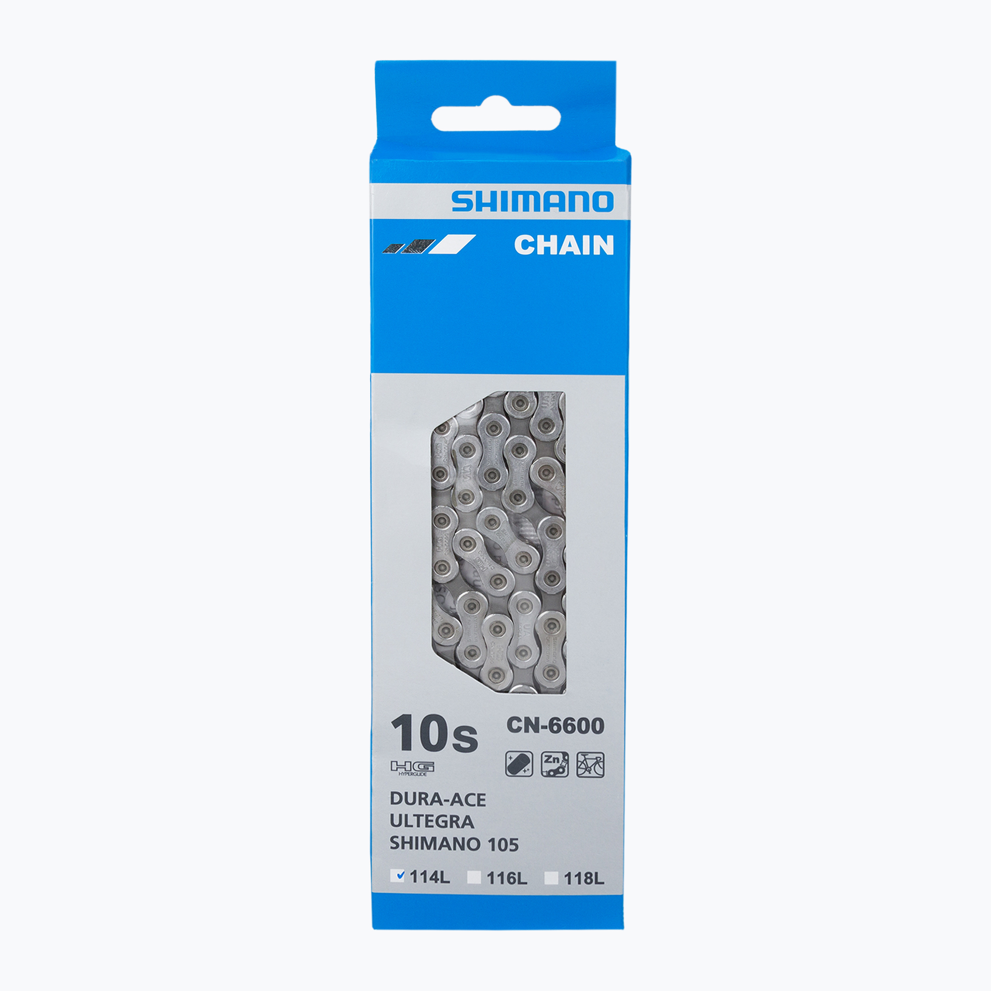 Shimano CN-6600 10rz lánc 114 láncszem ezüst ICN6600114I. Méret: 10 rz / 114