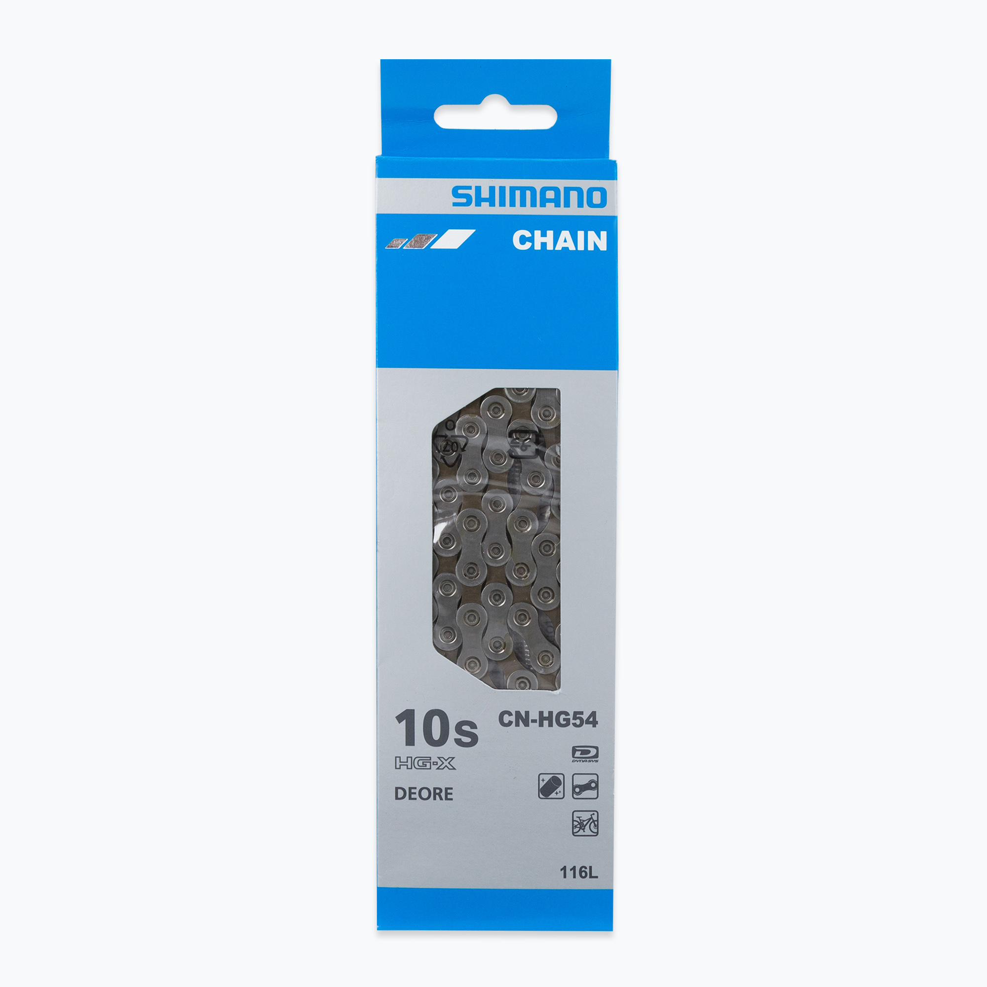 20%-kal olcsóbban.  Shimano kerékpár lánc CN-HG54 + Pin 10rz 116 láncszem ezüst ICNHG54116I. Méret: 10 rz / 116