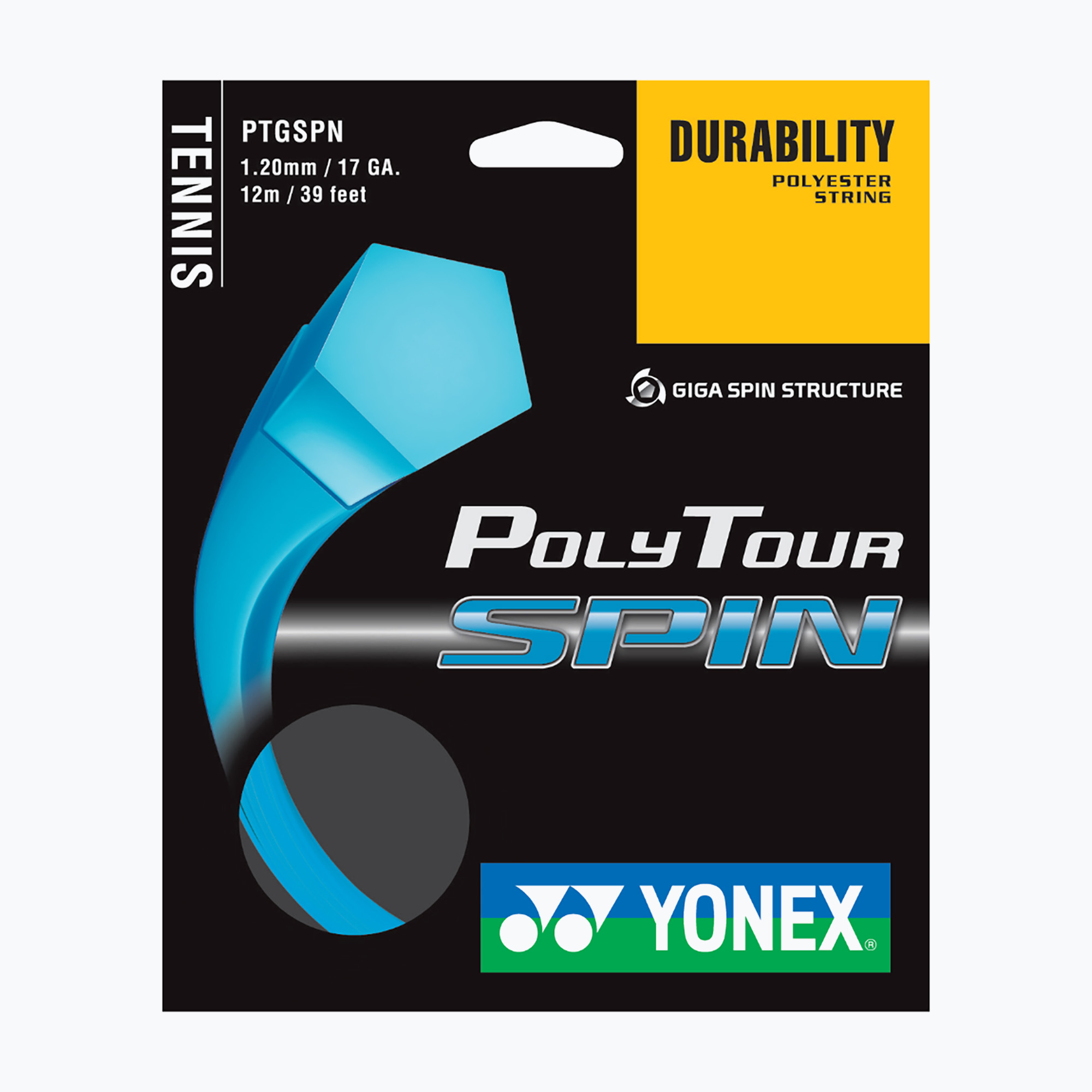 7%-kal olcsóbban.  Tenisz Stretch YONEX Poly Tour SPIN készlet kék. Méret: 1.20 mm