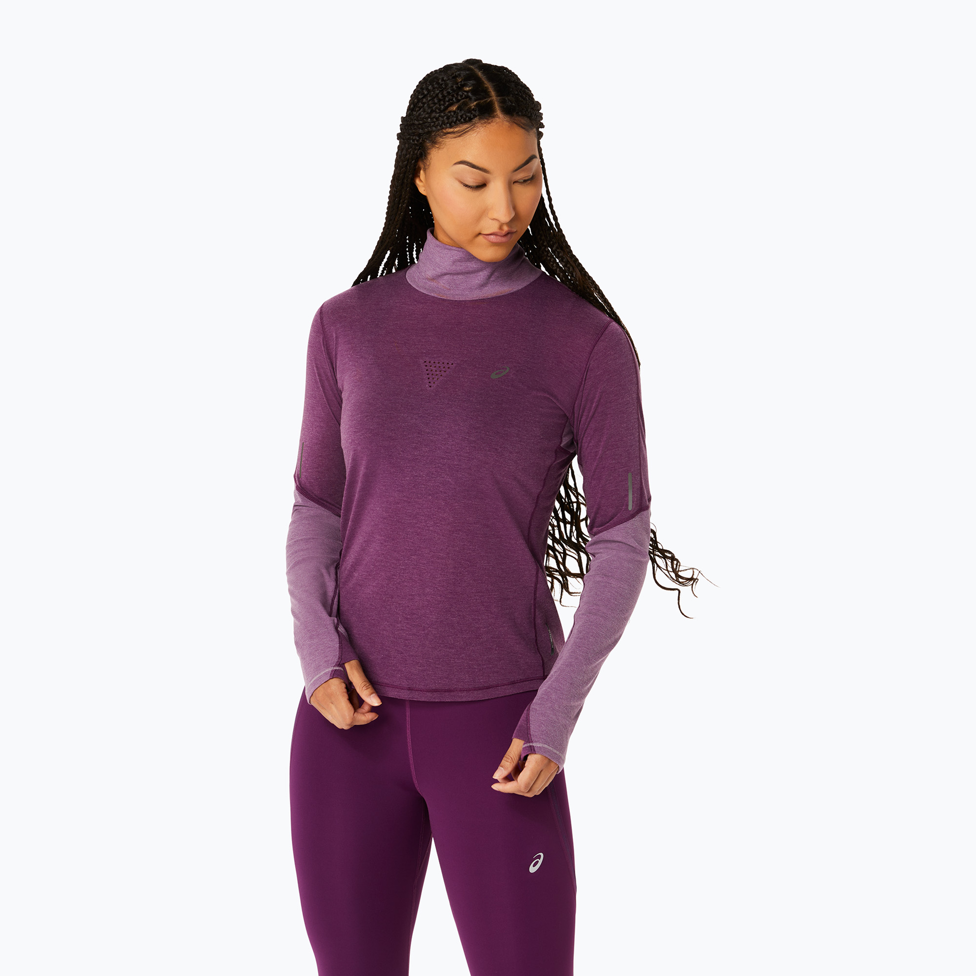 15%-kal olcsóbban.  Női hosszú ujjú futó ASICS Metarun Mock Neck Top mély lila színben