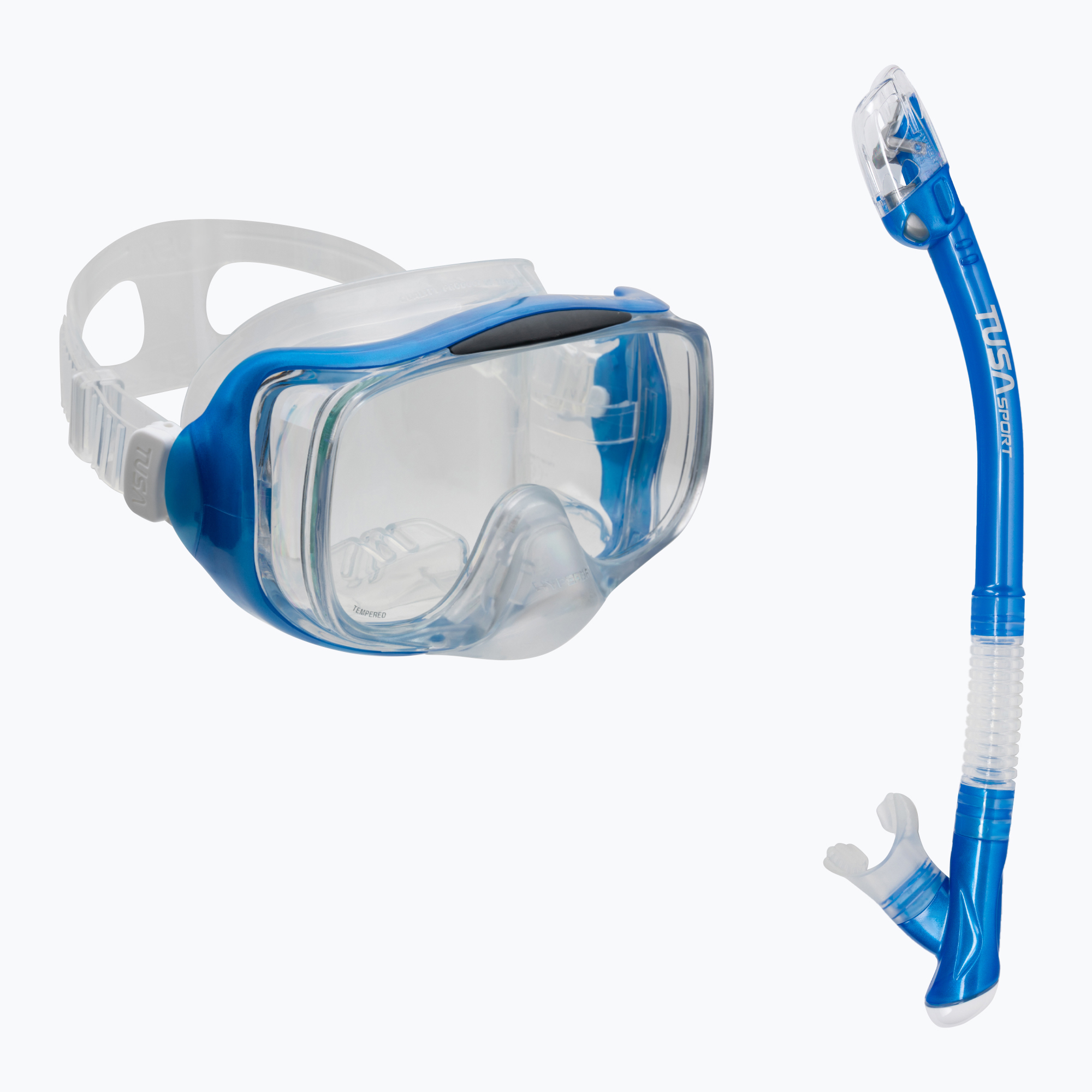 TUSA maszk + snorkel szett kék UC 3325P. Méret: M-L