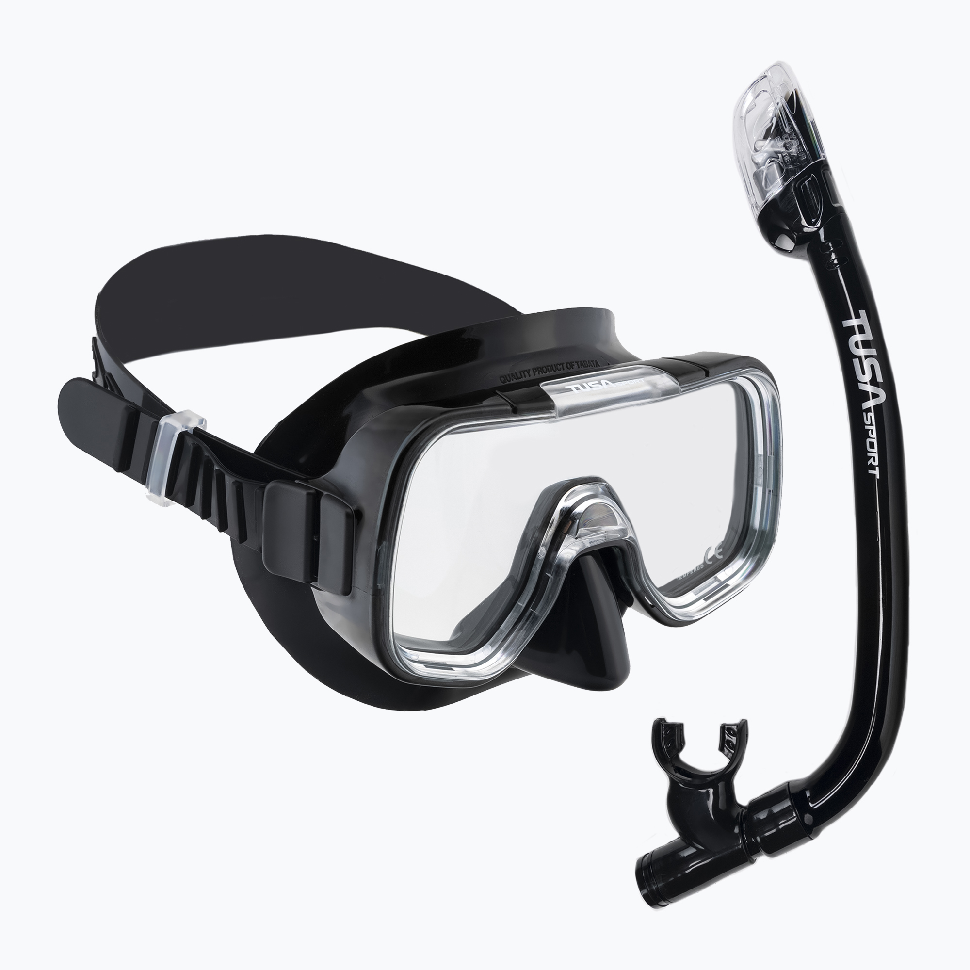 TUSA maszk + snorkel szett fekete UC-2022P. Méret: XS-S
