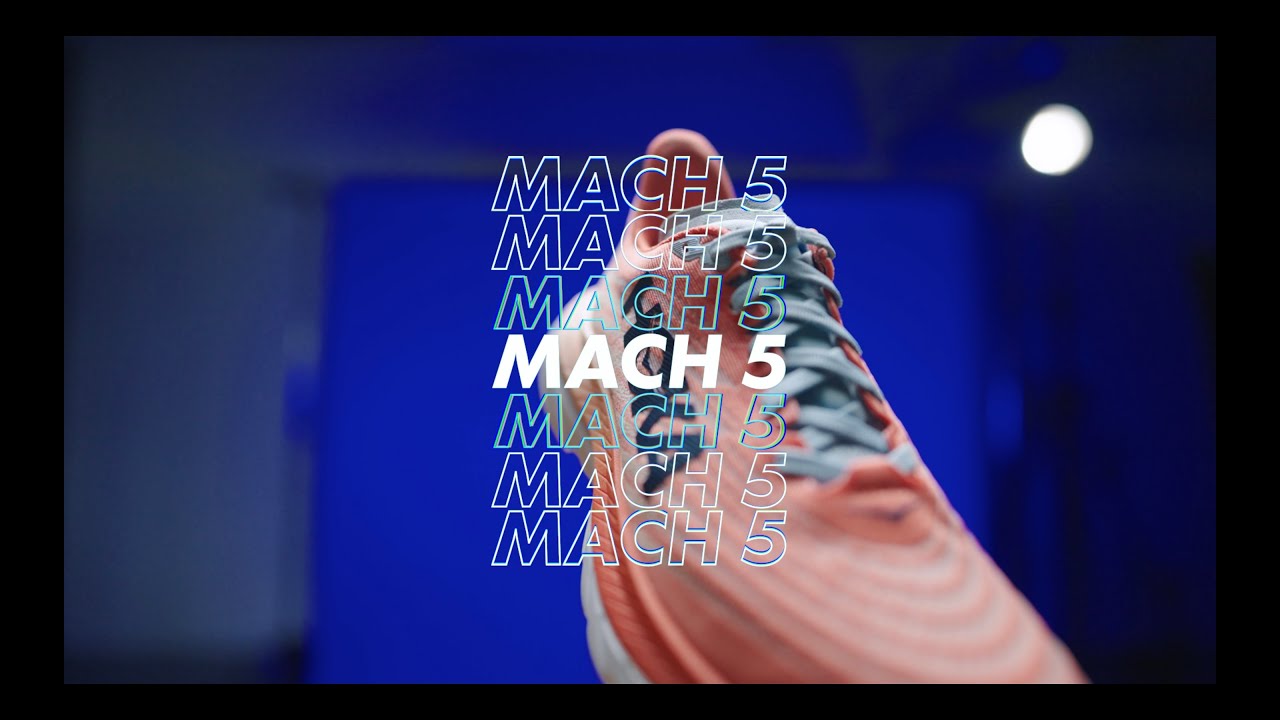 HOKA Mach 5 férfi futócipő kék/sárga 1127893-CEPR