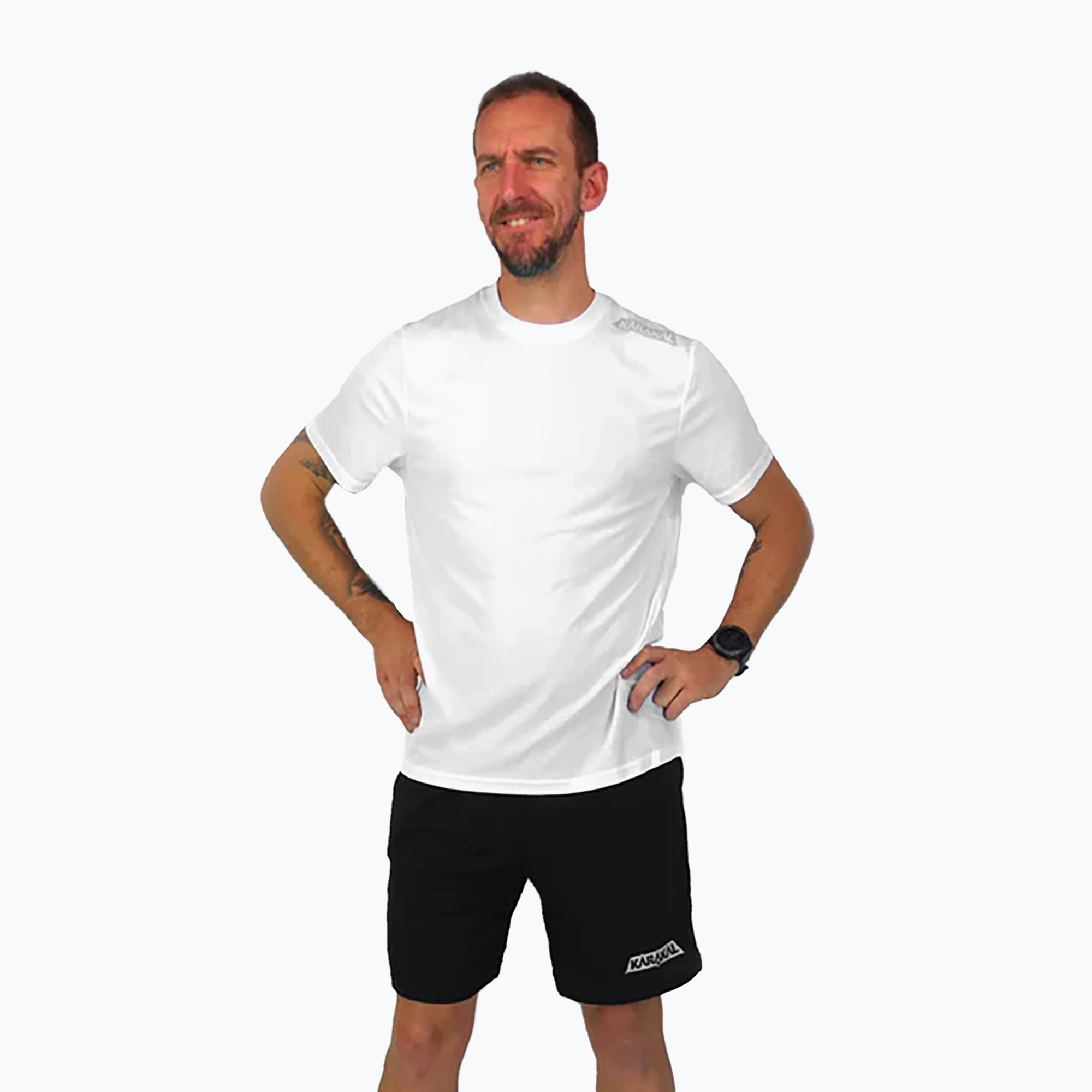 22%-kal olcsóbban.  Férfi tenisz póló Karakal Training Tee fehér KC8063. Méret: M