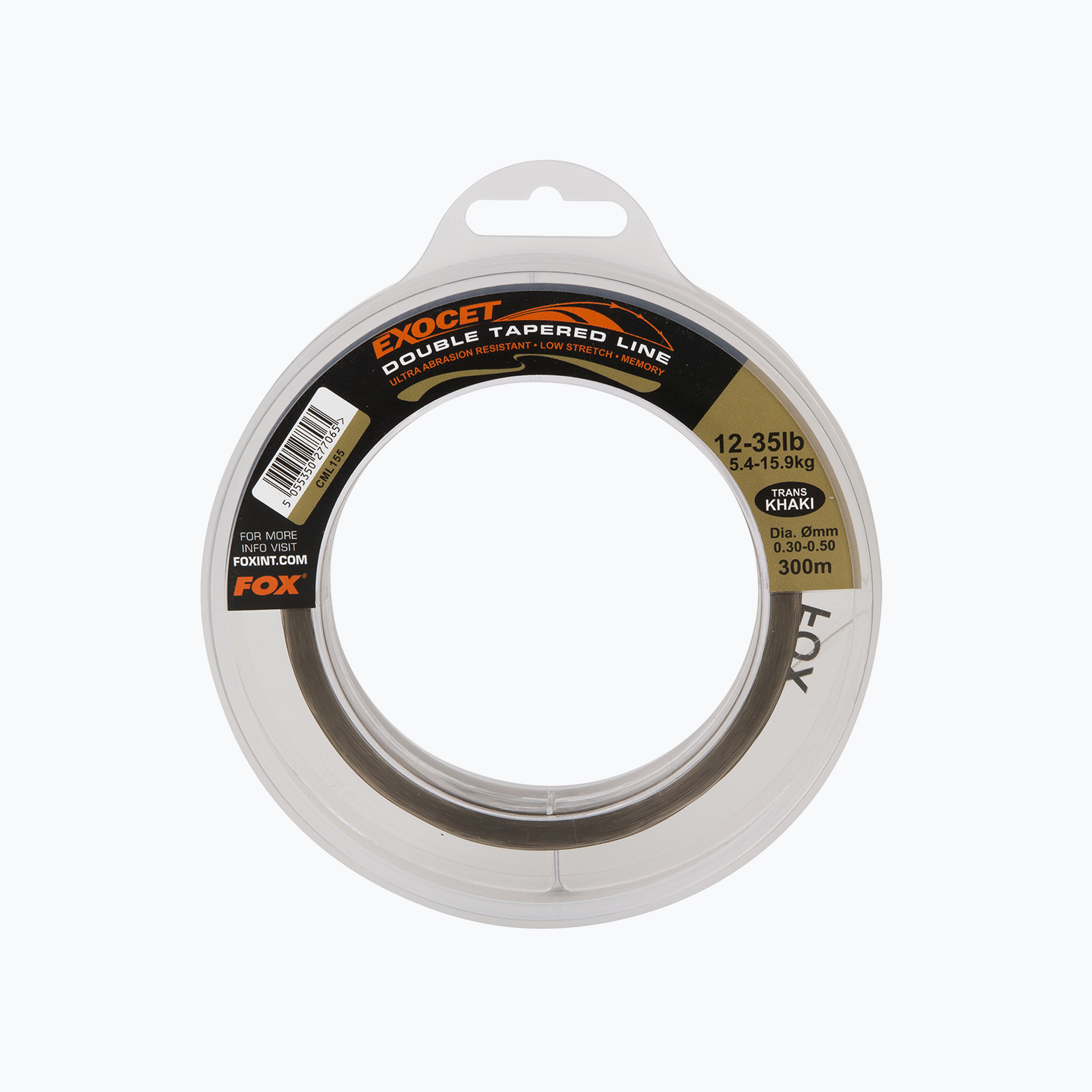 13%-kal olcsóbban.  FOX Exocet Double Tapered Line Trans Khaki CML155 monofil horgászzsinór. Méret: 0.30-0.50 mm / 300 m