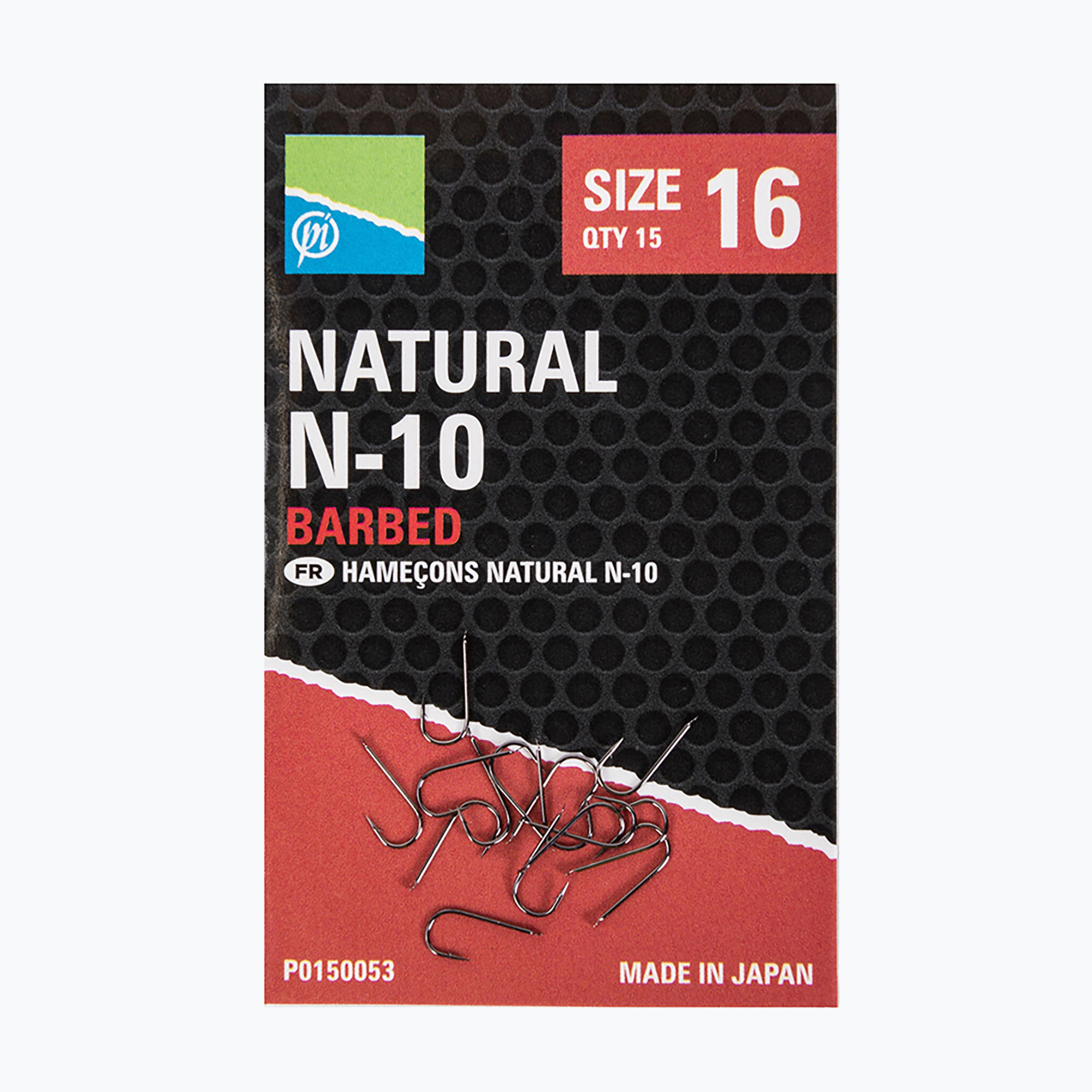 16%-kal olcsóbban.  Preston Natural N-10 horgászhorog 15 db fekete P0150050. Méret: 20