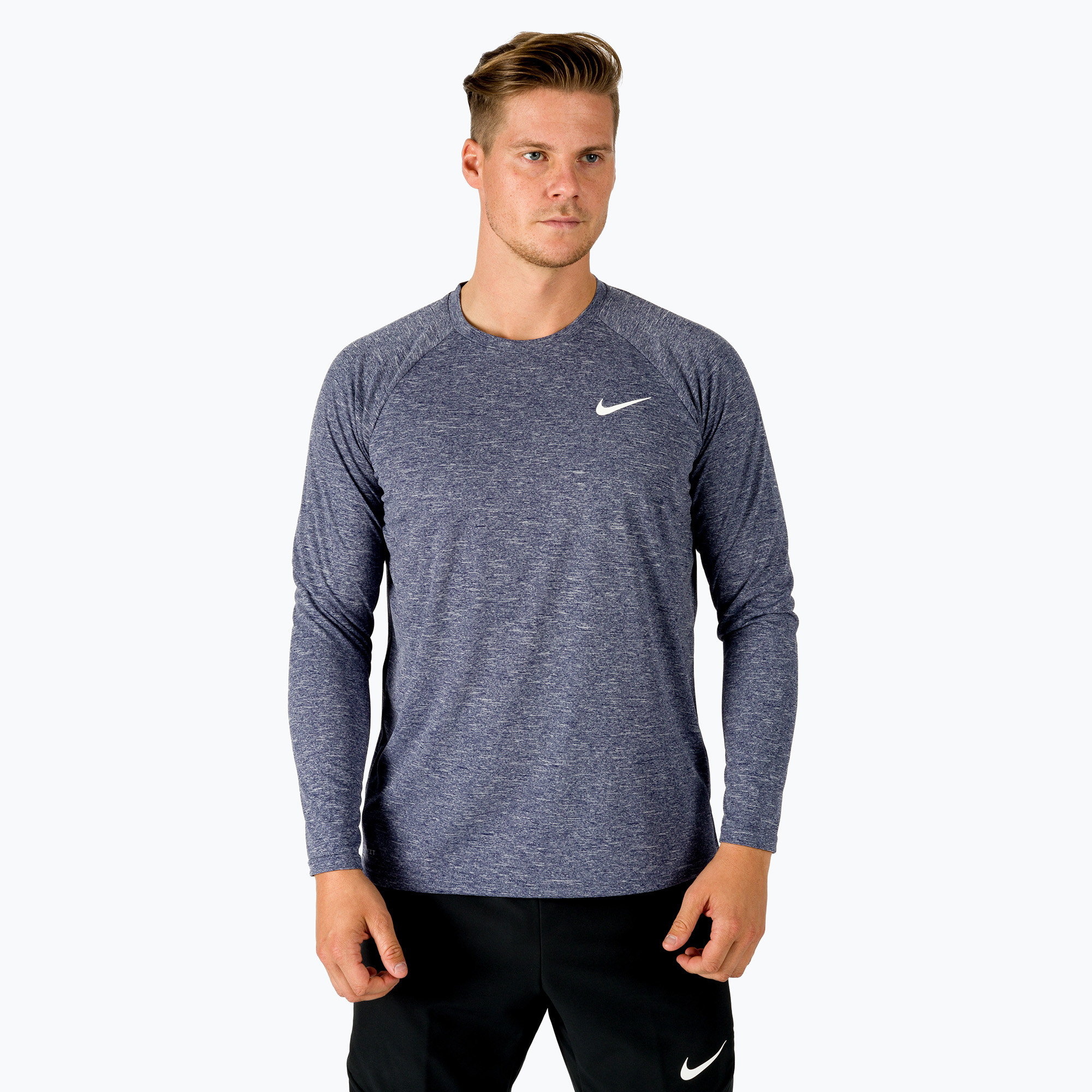 24%-kal olcsóbban.  Férfi hosszú ujjú edzőruha Nike Heather navy blue NESSA590-440. Méret: L