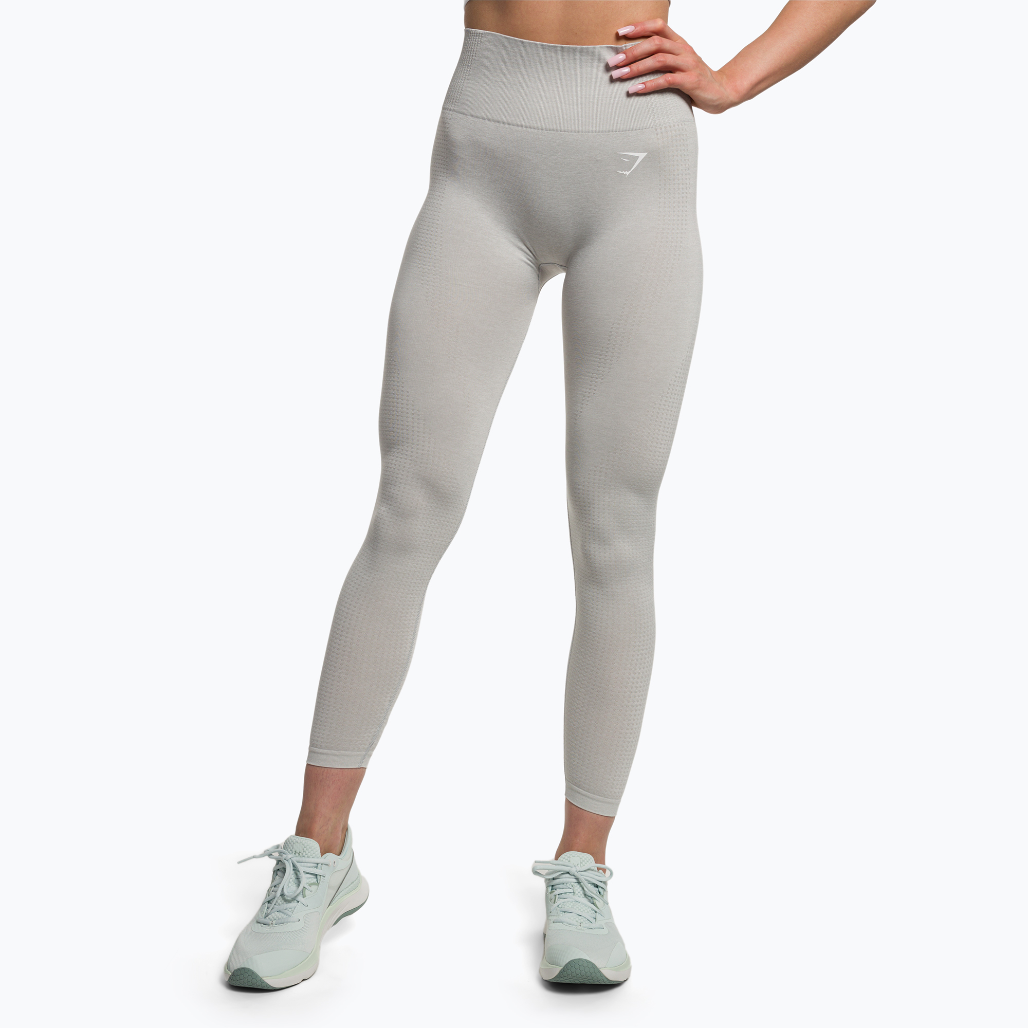 30%-kal olcsóbban.  Női edző leggings Gymshark Vital Seamless világos szürke marl. Méret: XL