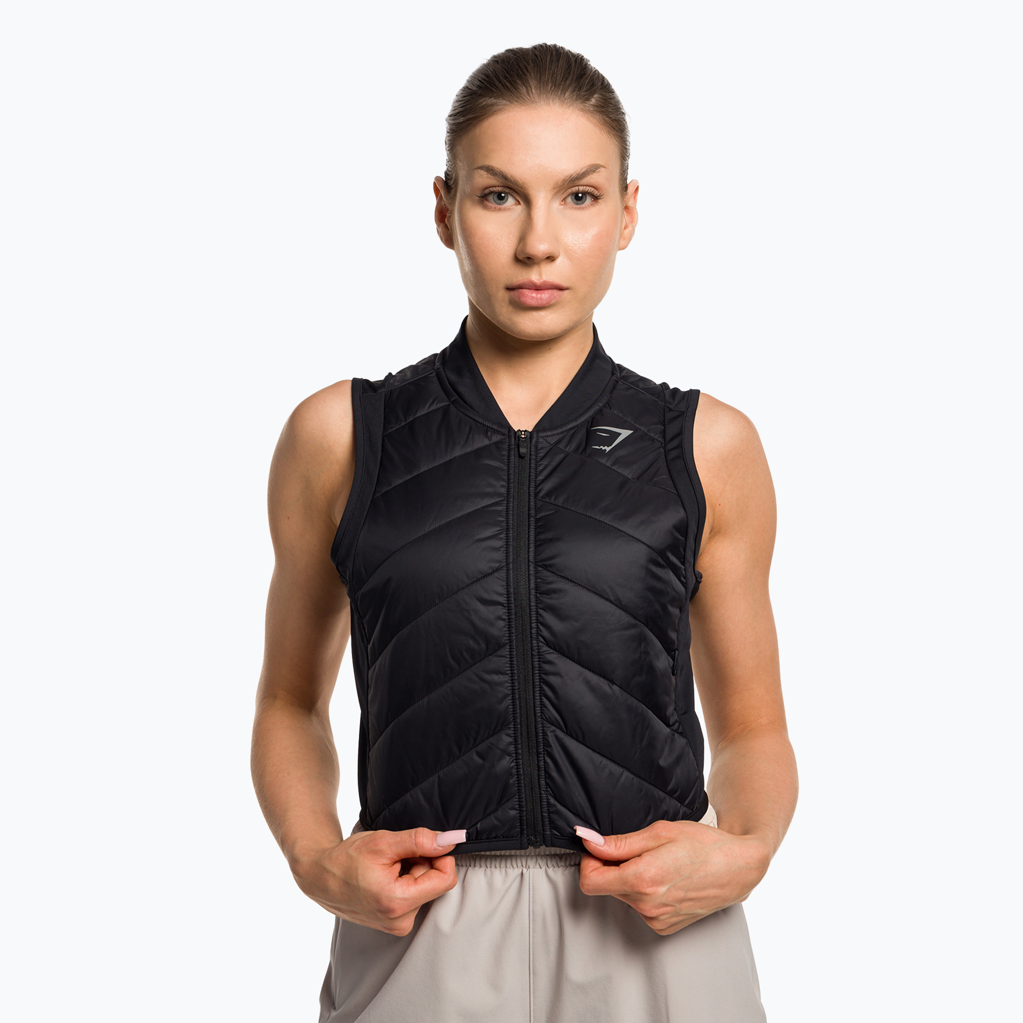 30%-kal olcsóbban.  Női edző ujjatlan Gymshark Speed fekete. Méret: L