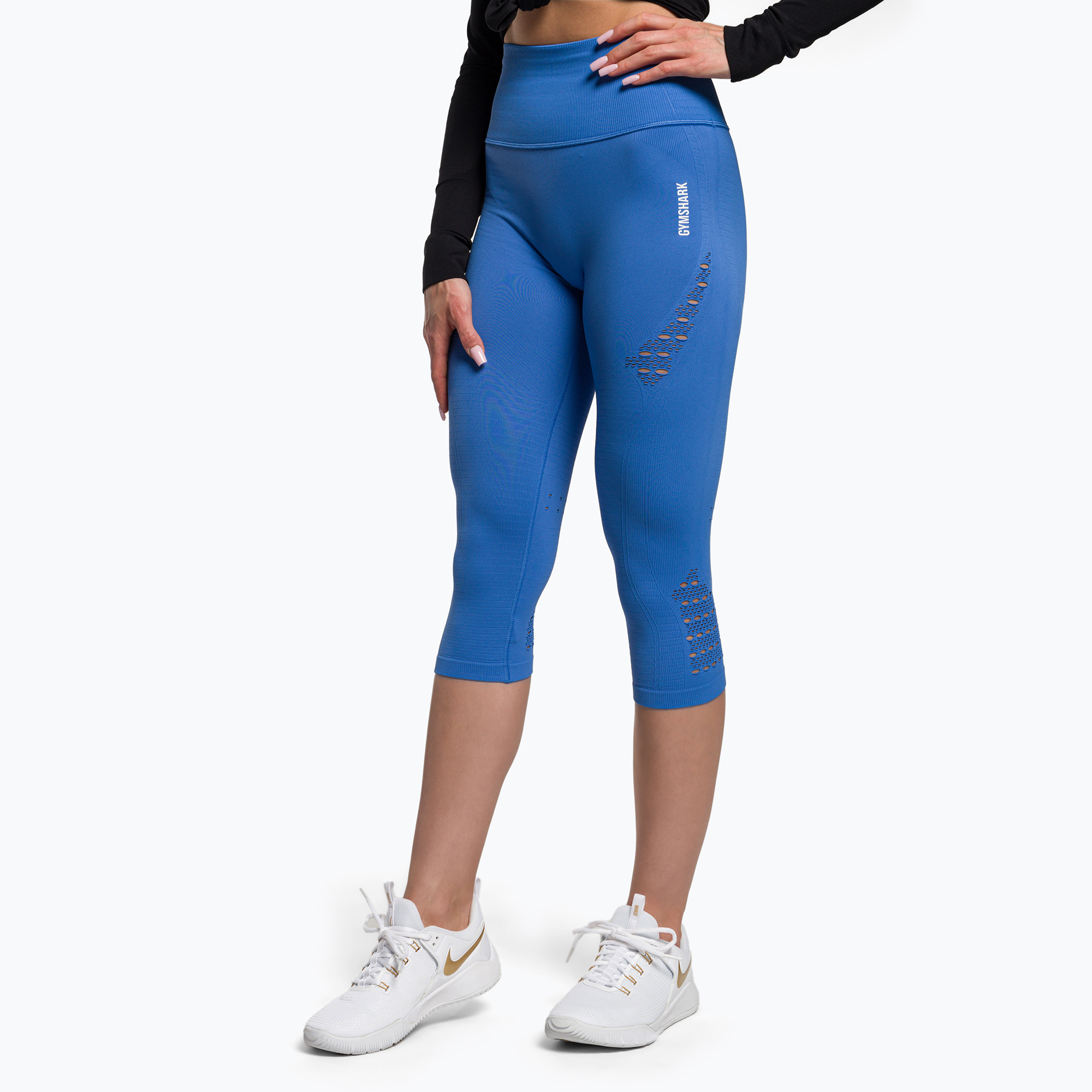 36%-kal olcsóbban.  Női edző leggings Gymshark Energy Seamless Crop kék. Méret: M