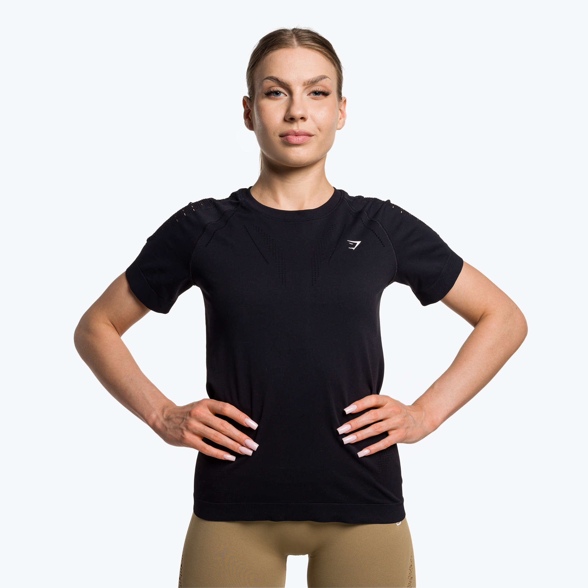 30%-kal olcsóbban.  Női edző póló Gymshark Energy Seamless fekete. Méret: XS