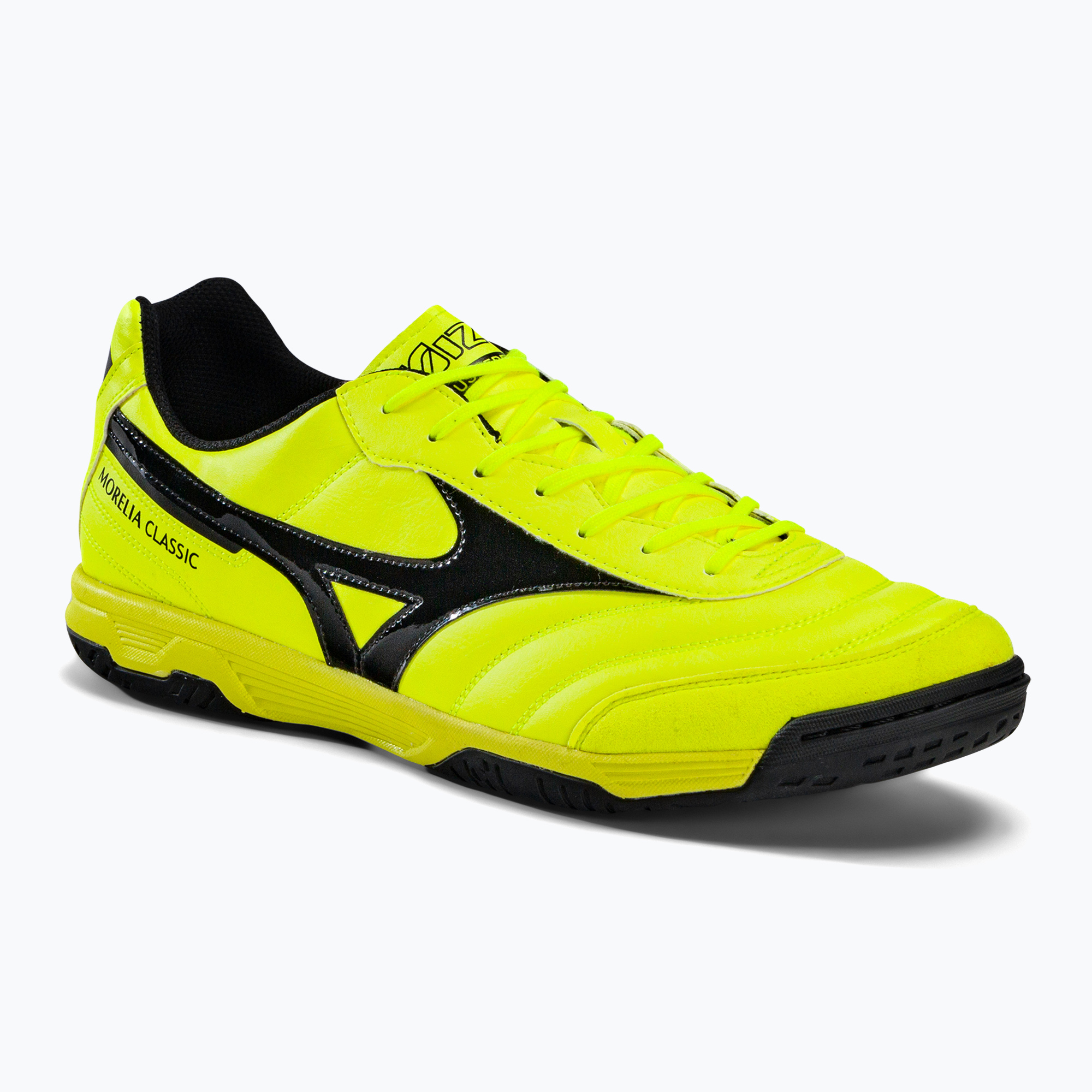 50%-kal olcsóbban.  Férfi futballcipő Mizuno Morelia Sala Classic IN sárga Q1GA220245. Méret: 47 EU
