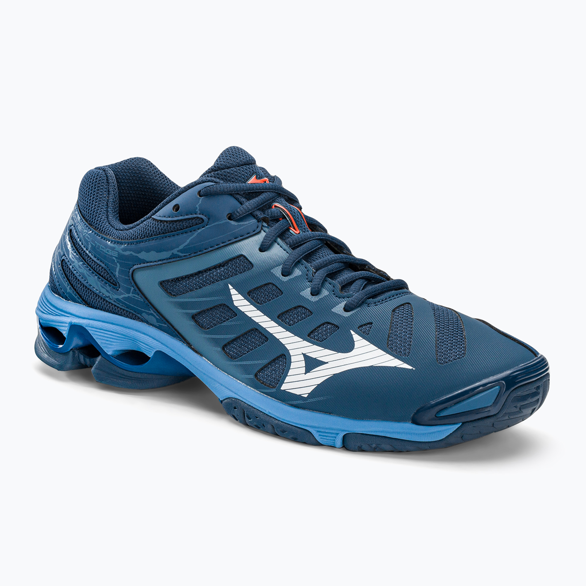 52%-kal olcsóbban.  Férfi röplabda cipő Mizuno Wave Voltage tengerészkék V1GA216021. Méret: 46.5 EU
