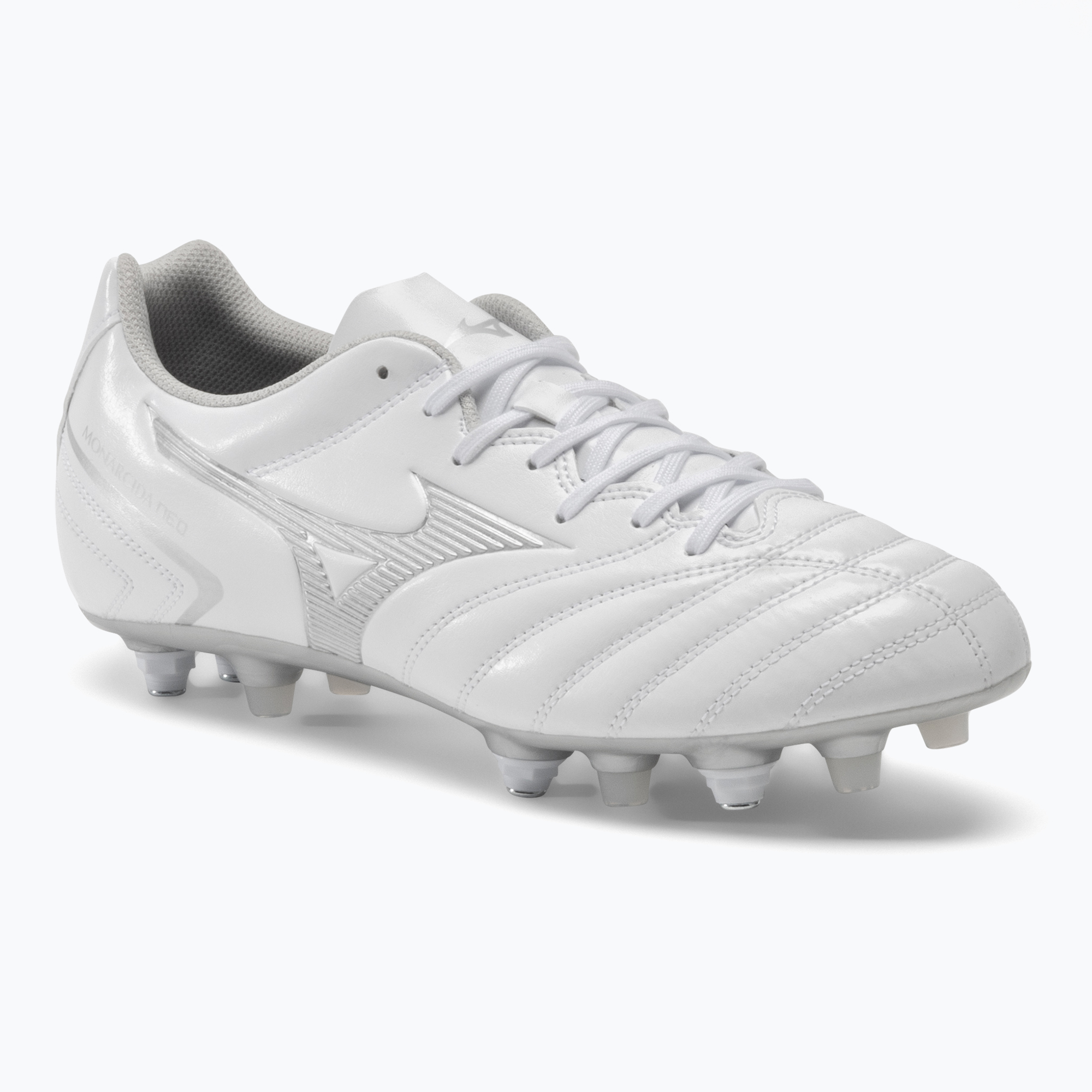 50%-kal olcsóbban.  Mizuno Monarcida Neo ll Sel Mix fehér/hologram férfi futballcipő. Méret: 43 EU