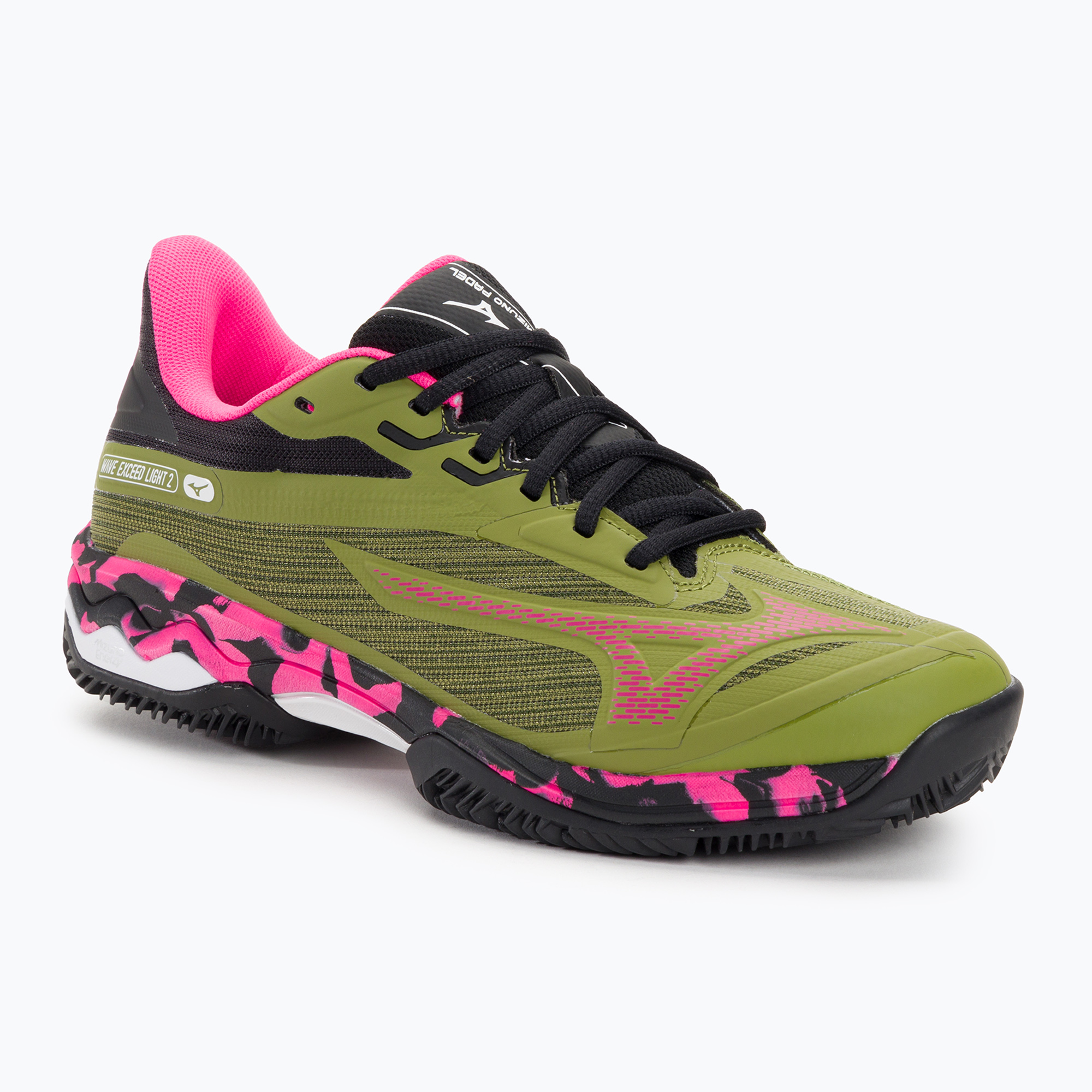 20%-kal olcsóbban.  Női Mizuno Wave Exceed Light 2 Padel cipő calliste zöld / rózsaszín glo / fekete. Méret: 41 EU