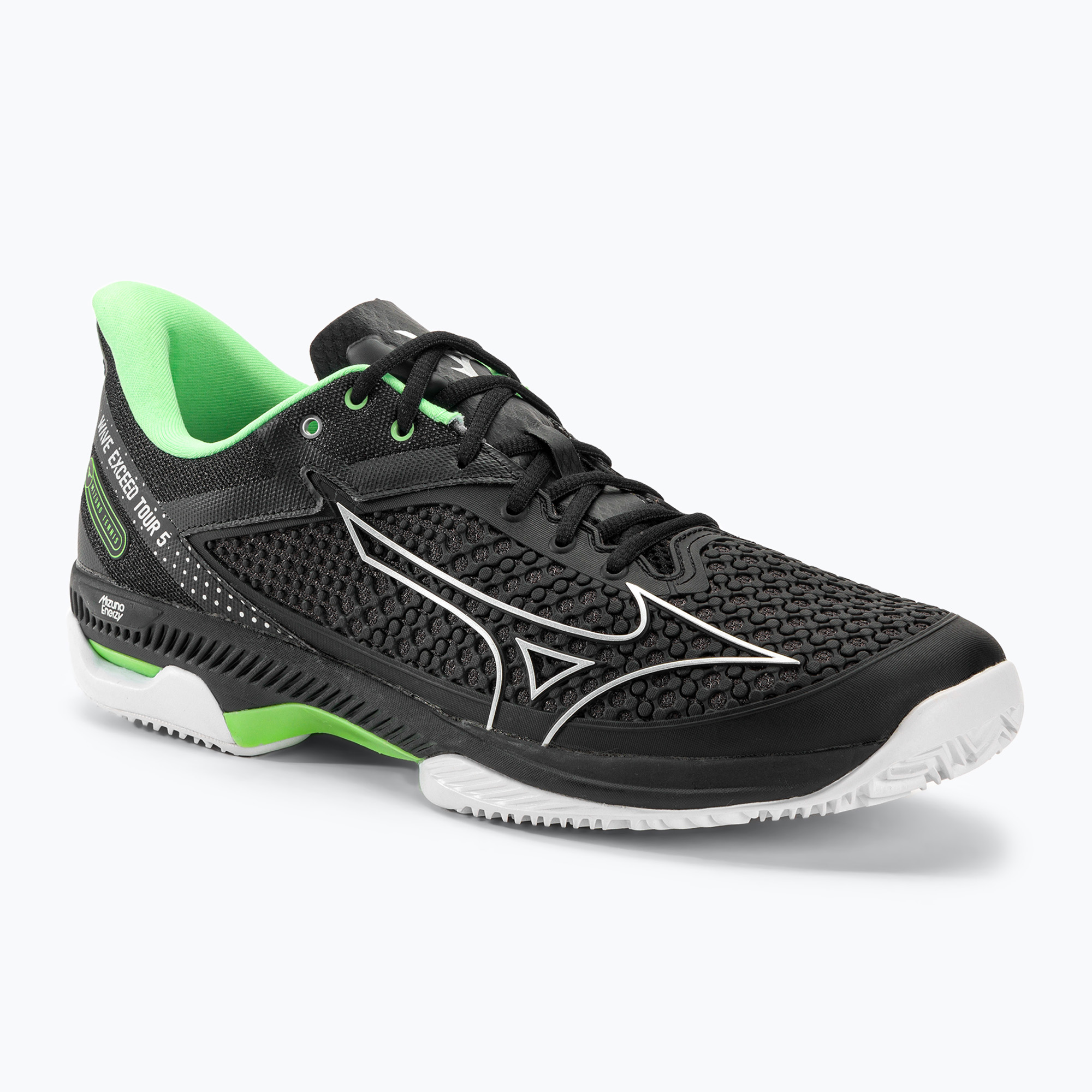 31%-kal olcsóbban.  Férfi teniszcipő Mizuno Wave Exceed Tour 5 CC fekete / ezüst / techno zöld. Méret: 42 EU